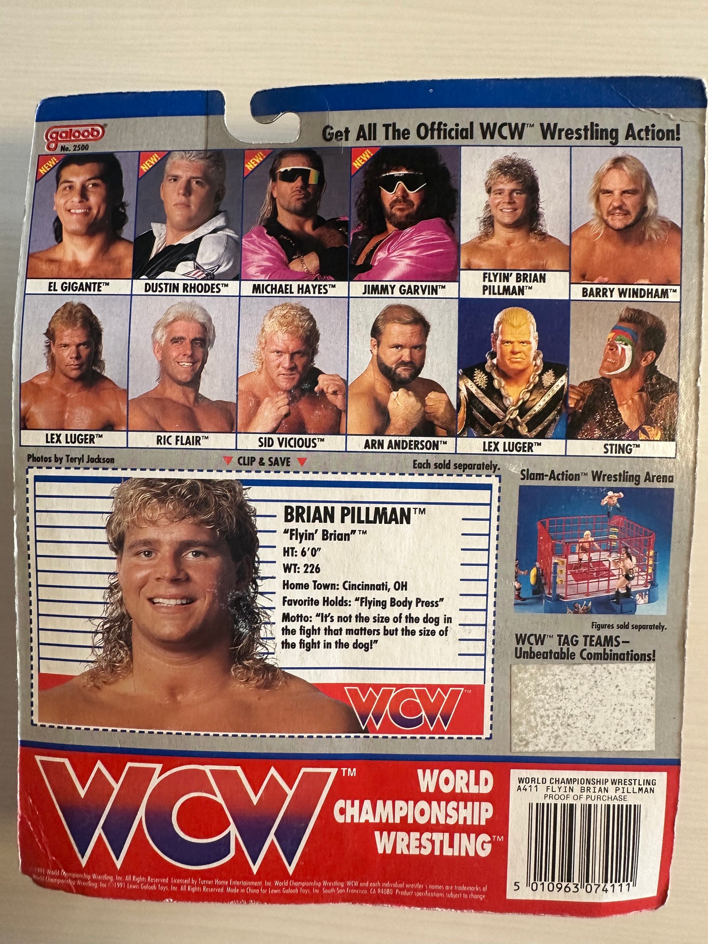 Brian Pillman WCW Galoob Blue Trunks UK Exclusive