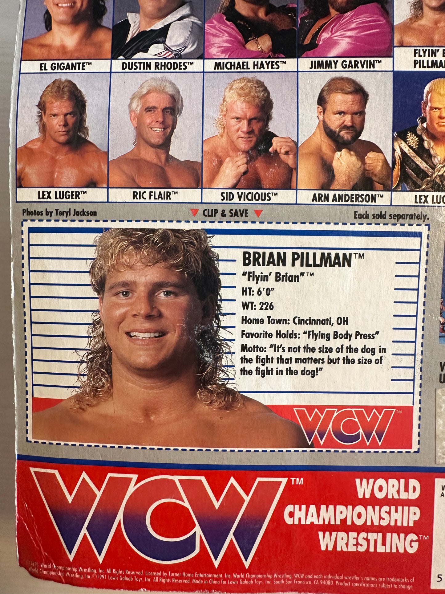 Brian Pillman WCW Galoob Blue Trunks UK Exclusive