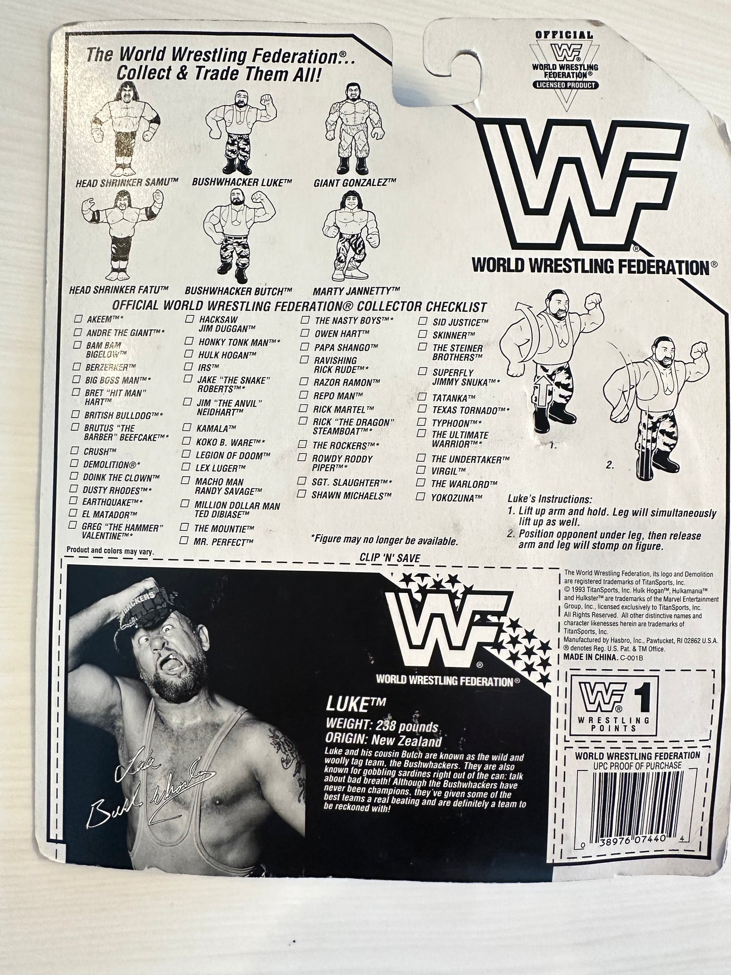 Luke the Bushwhacker Series 10 WWF Hasbro