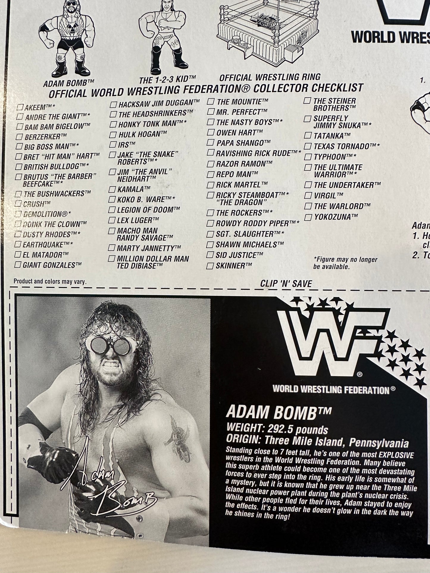Adam Bomb Series 11 WWF Hasbro