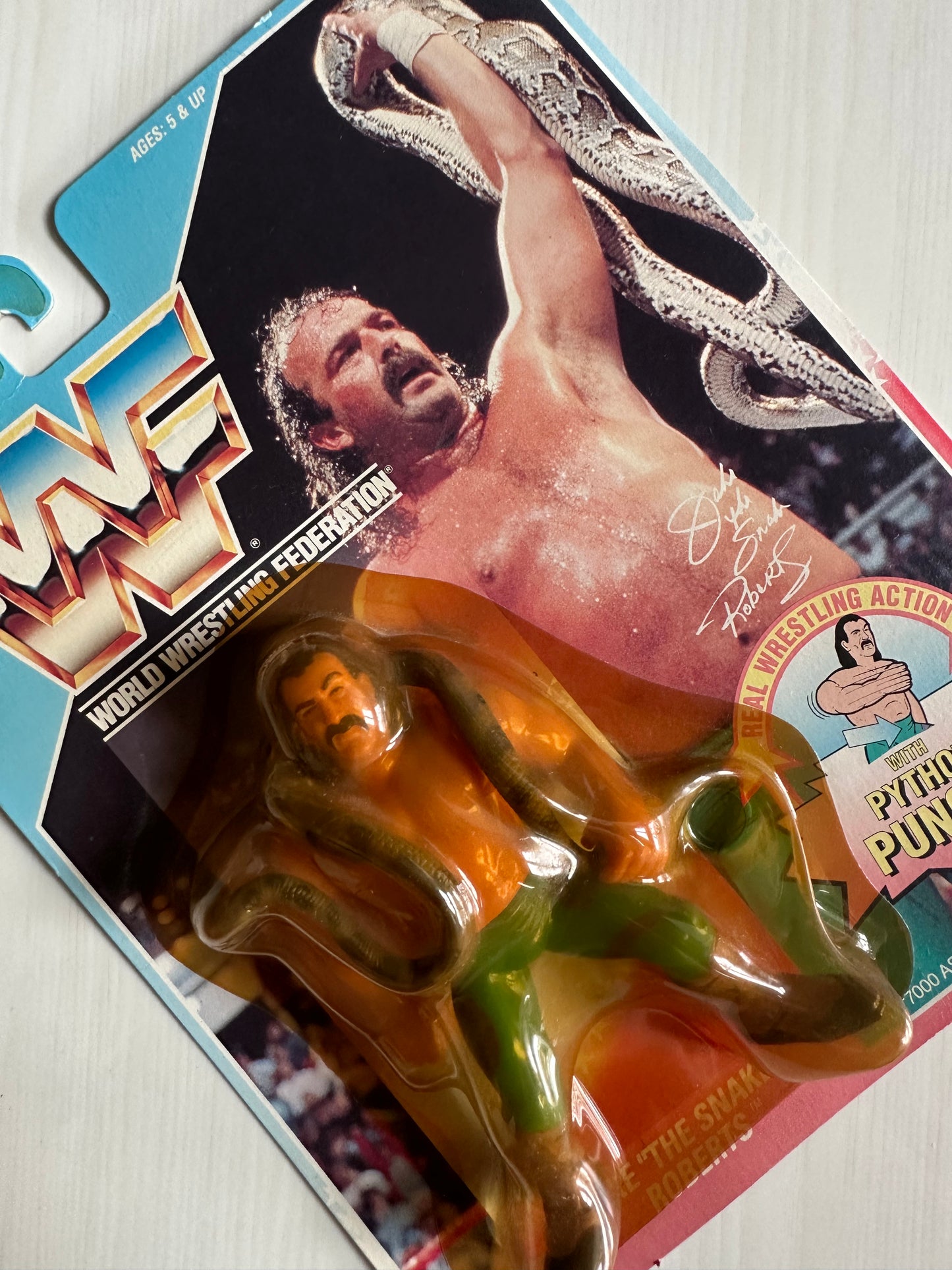 Jake the Snake Roberts Series 1 WWF Hasbro MOC figure