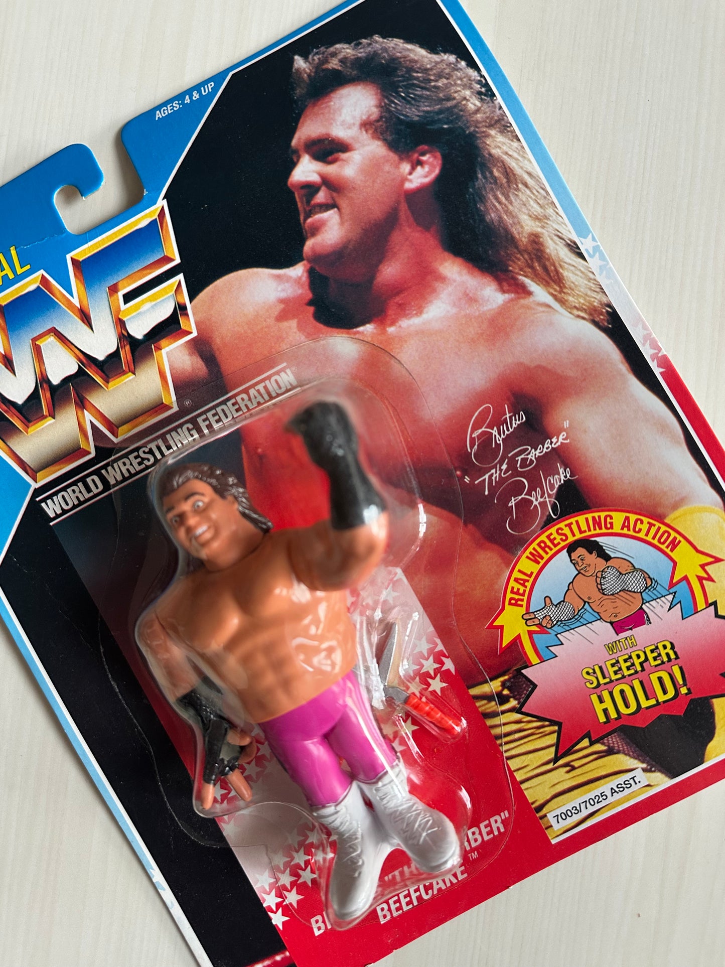 Brutus the Barber Beefcake Series 1 WWF Hasbro MOC figure