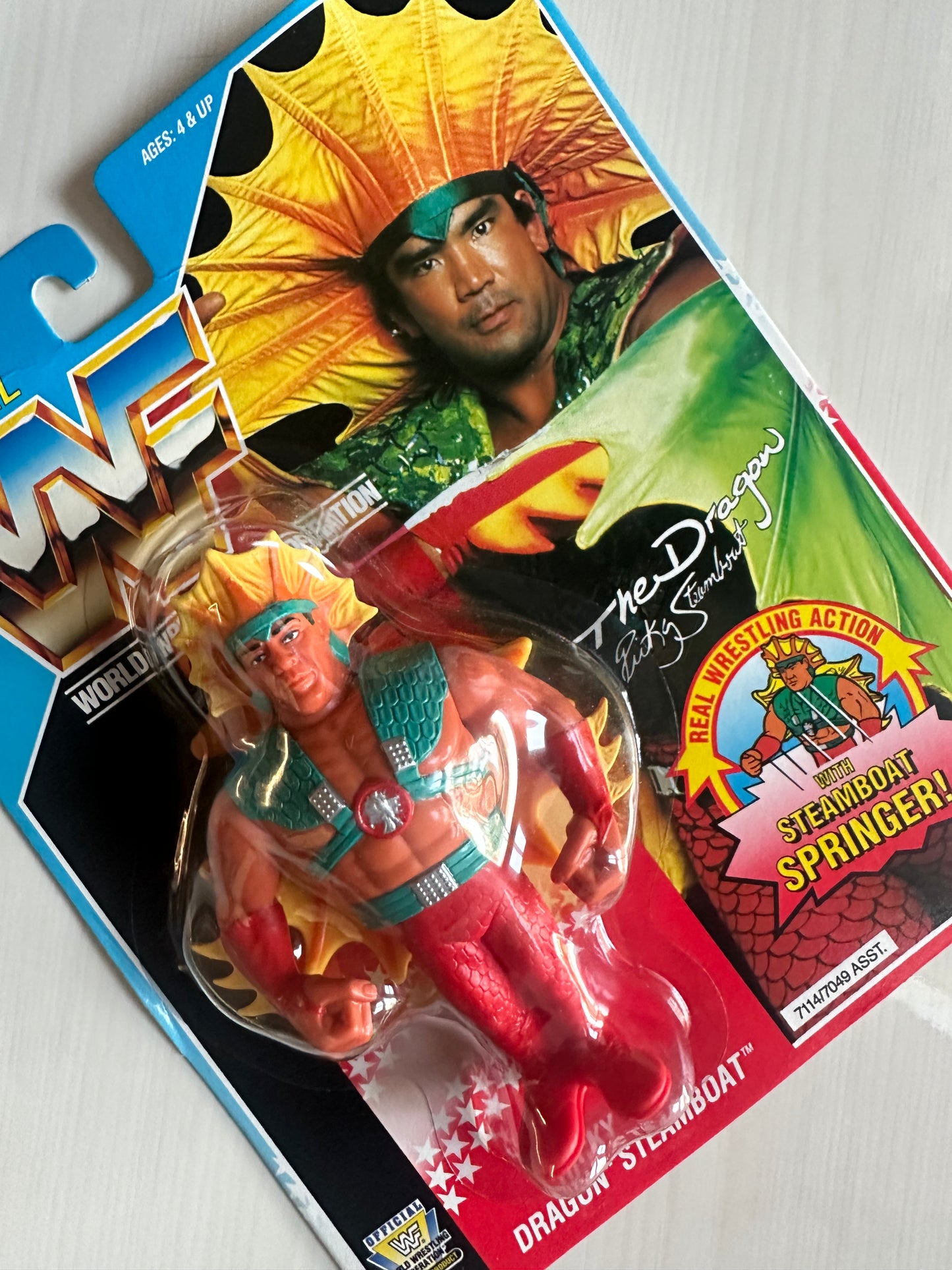 Ricky the Dragon Steamboat Series 4 WWF Hasbro MOC figure