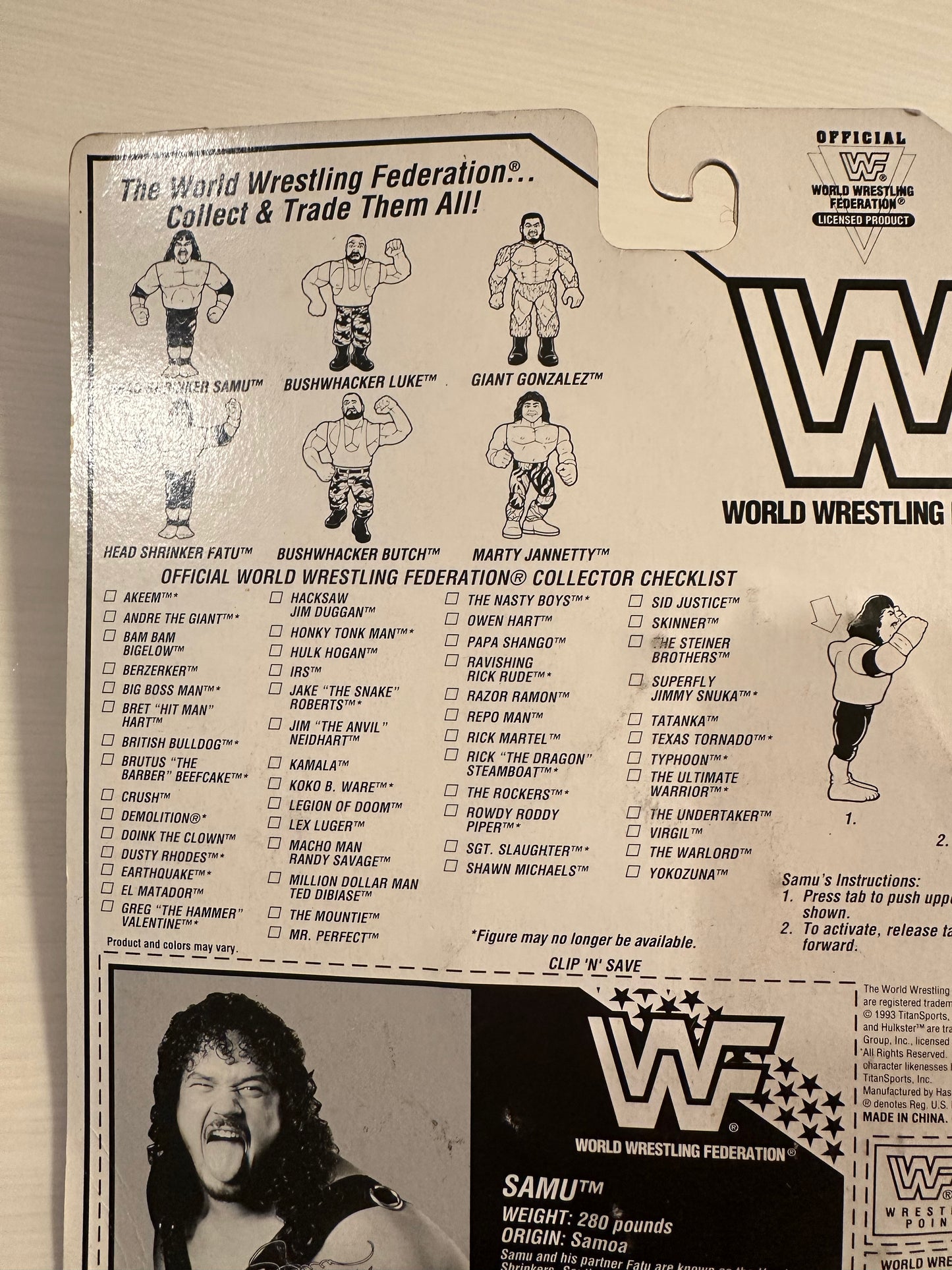 Samu the Headshrinker Series 10 WWF Hasbro