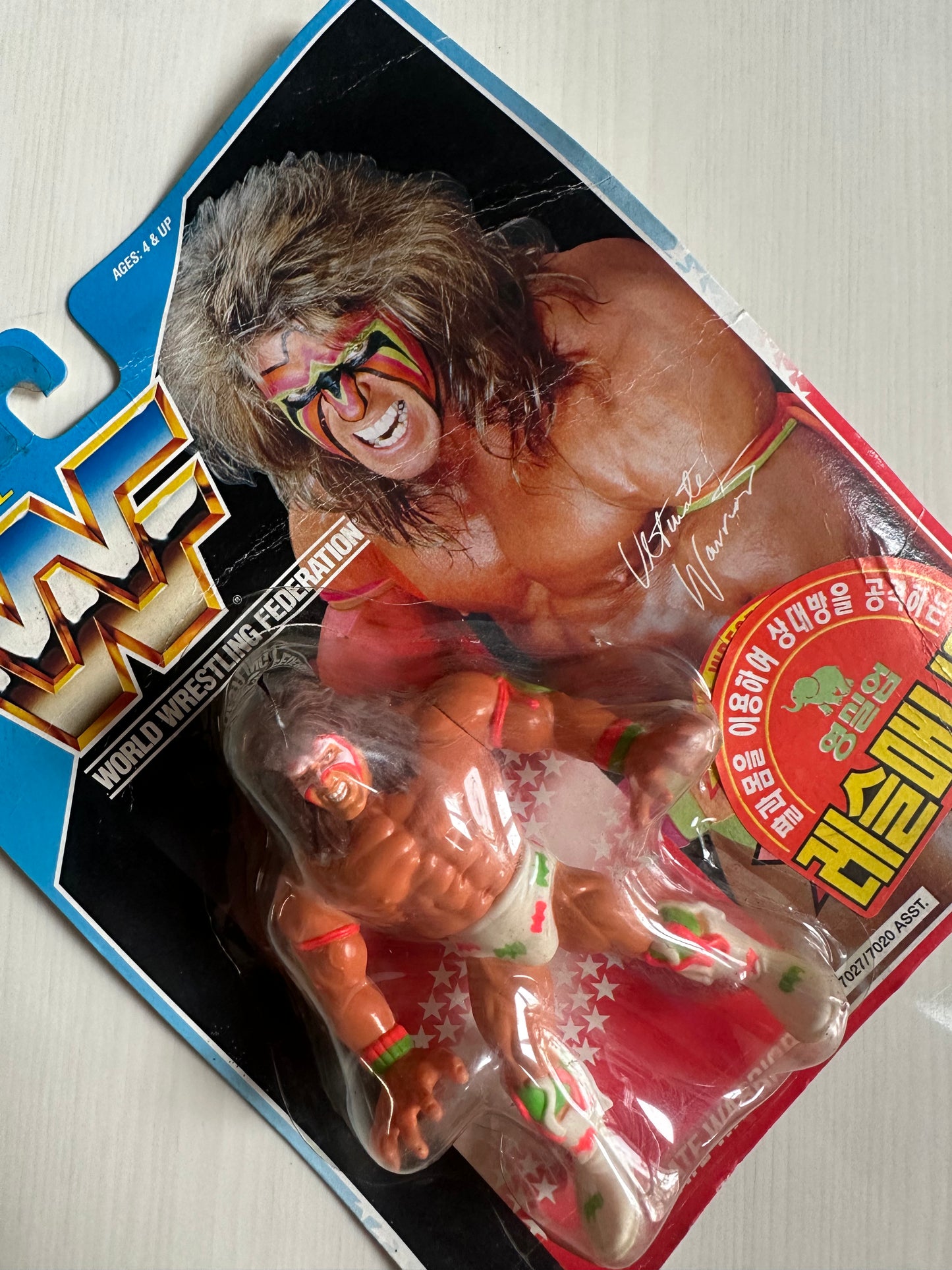 Ultimate Warrior Series 2 WWF Hasbro MOC Korean variant