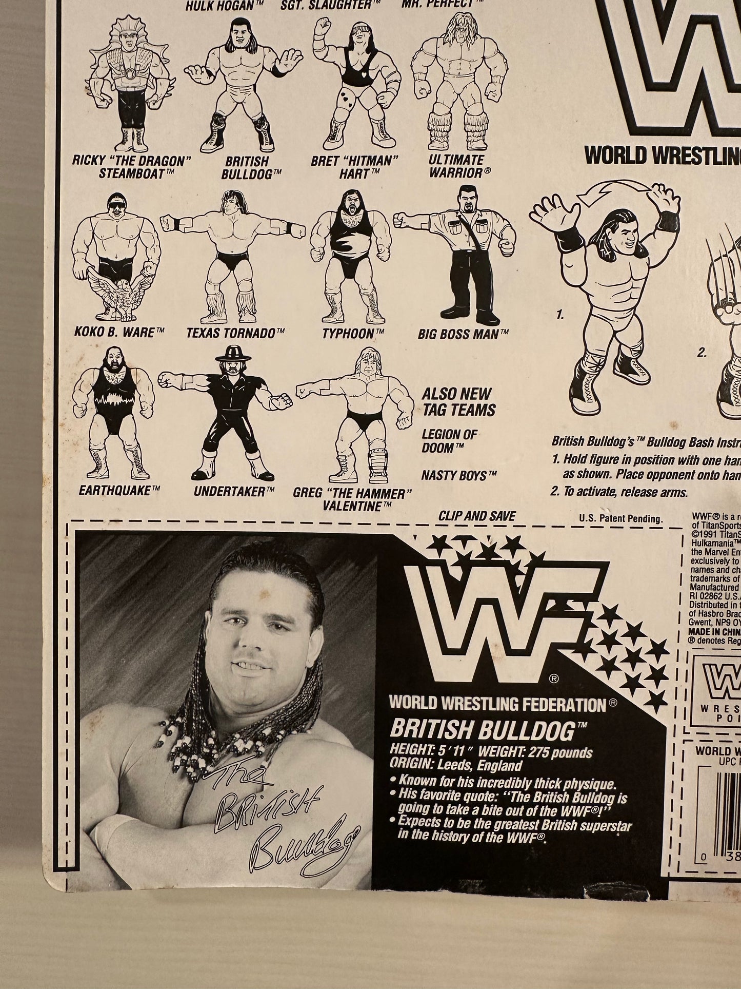 British Bulldog Series 4 WWF Hasbro
