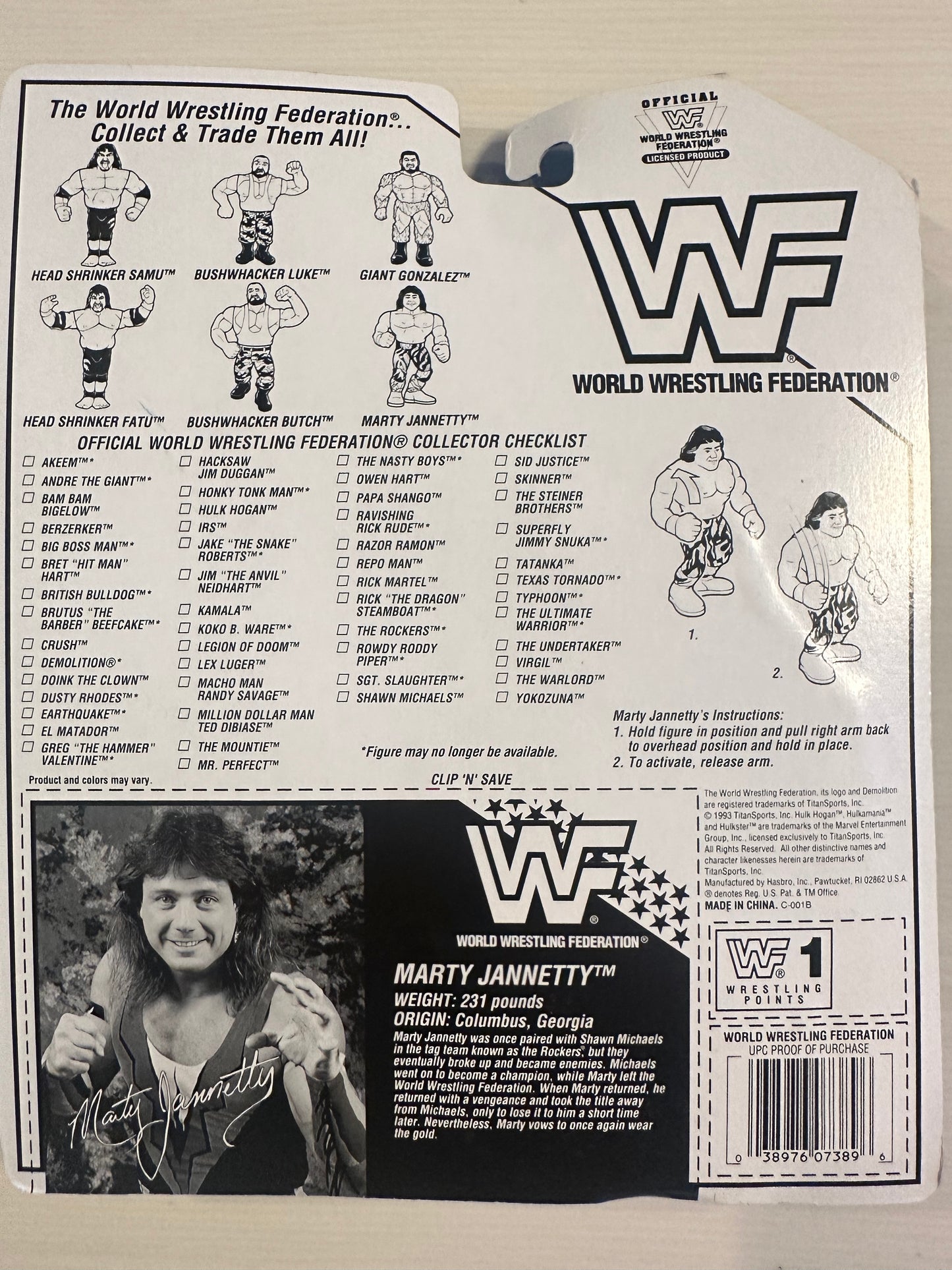 Marty Jannetty Series 10 WWF Hasbro