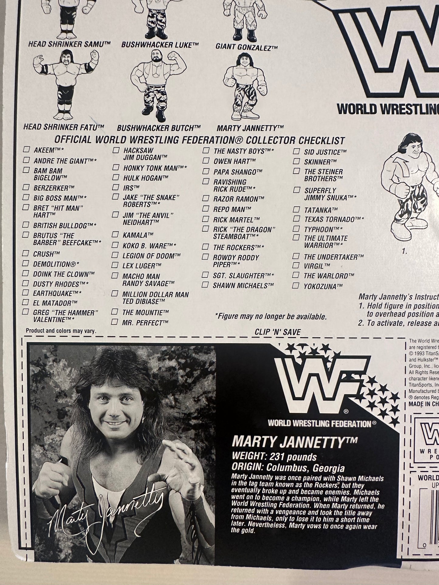 Marty Jannetty Series 10 WWF Hasbro