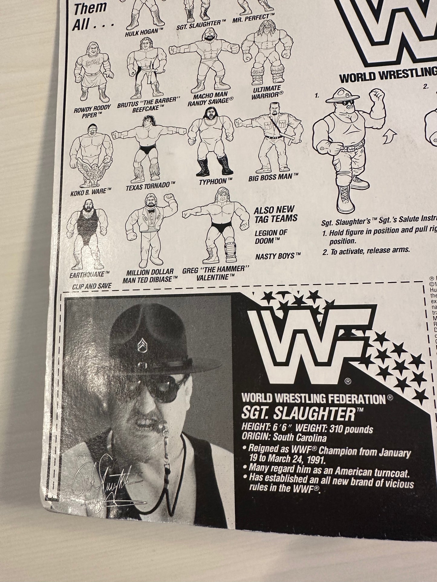Sgt Slaughter Series 3 WWF Hasbro