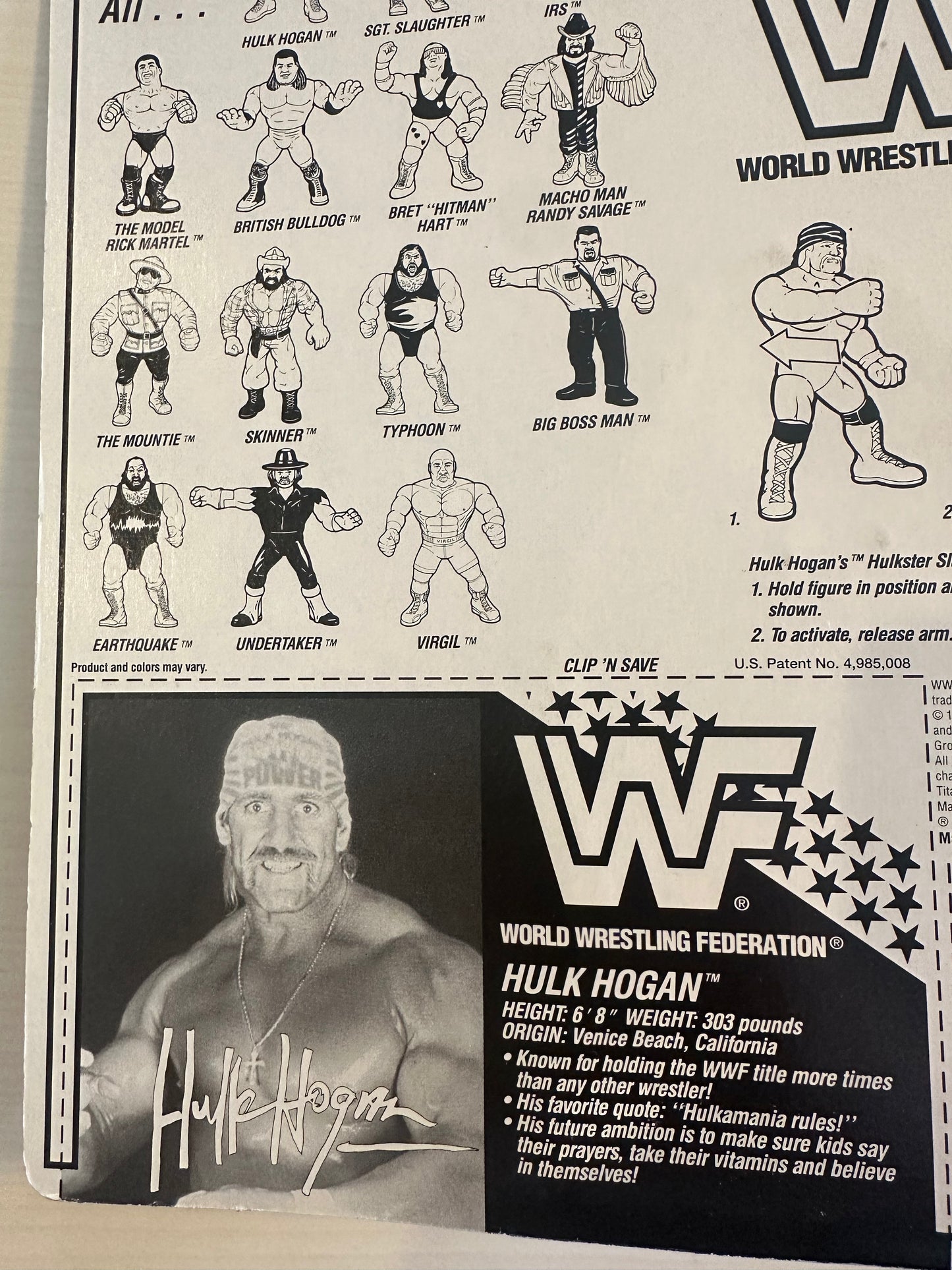 Hulk Hogan Series 5 WWF Hasbro