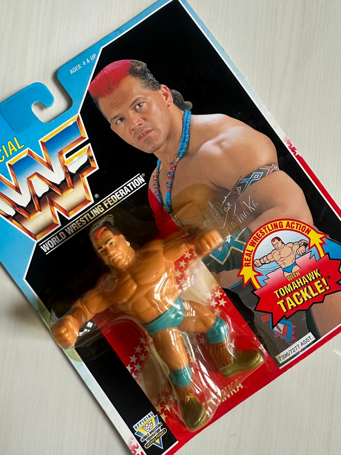Tatanka Series 6 WWF Hasbro MOC figure