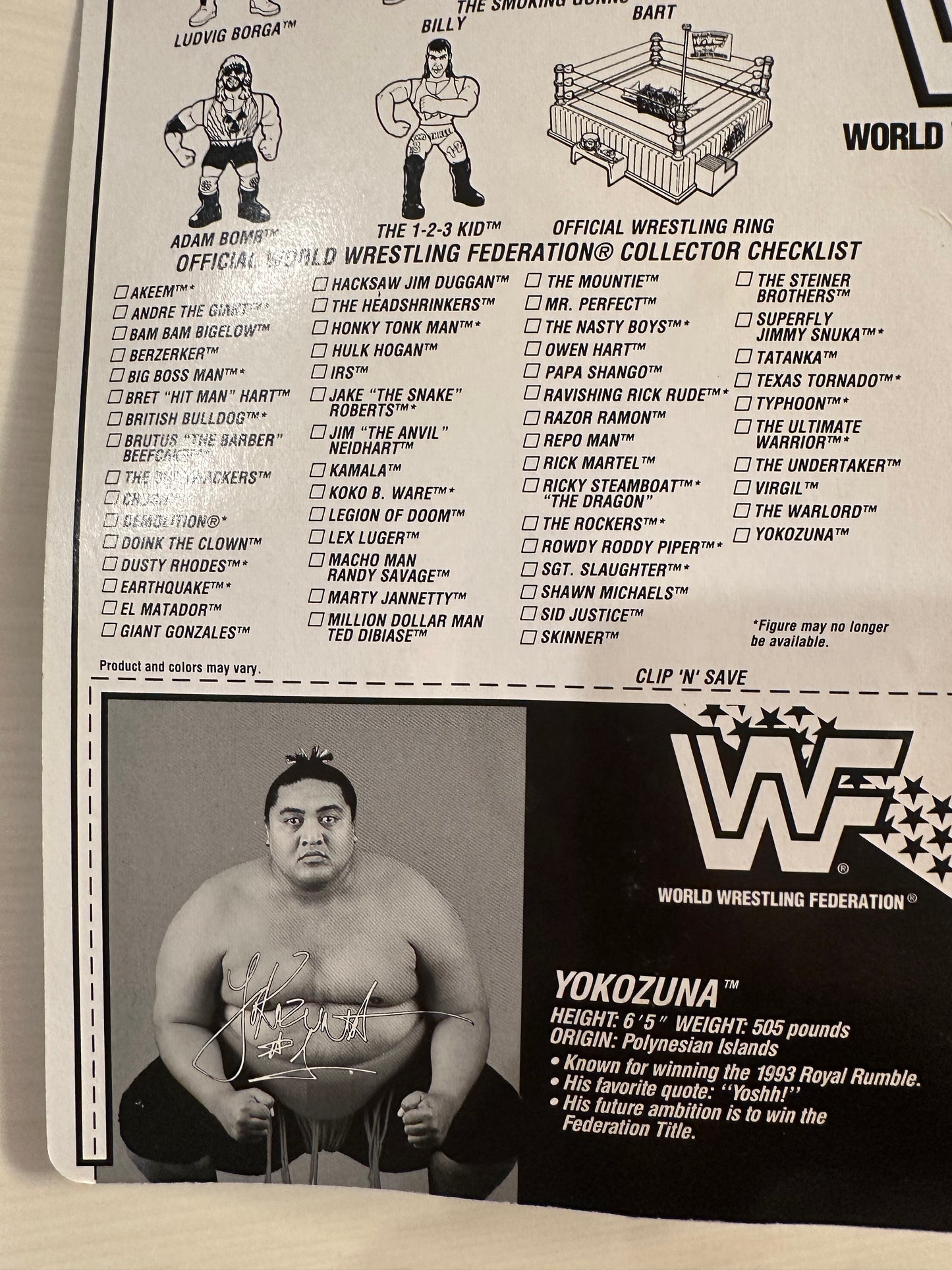 Yokozuna Series 11 WWF Hasbro