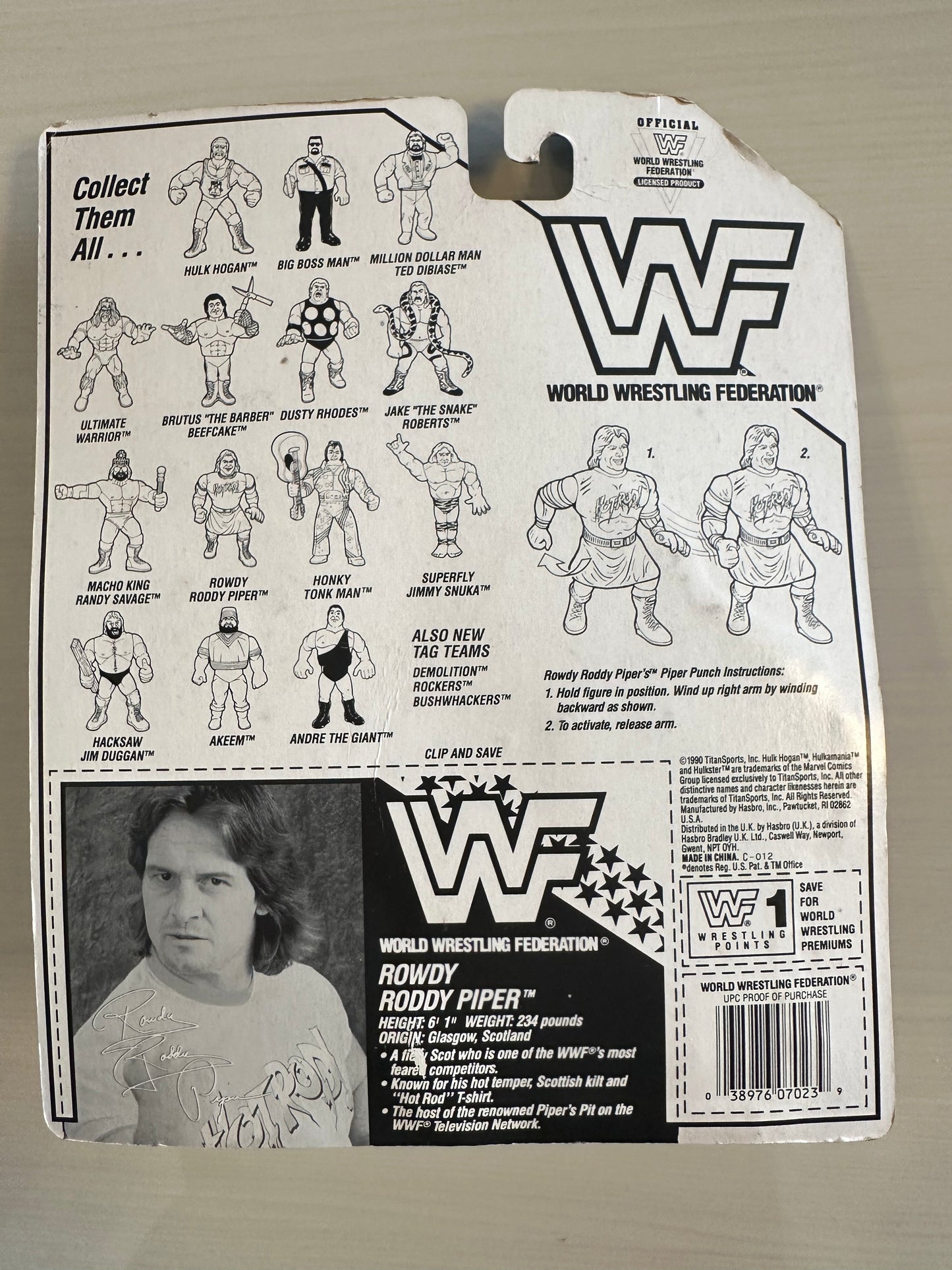 Rowdy Roddy Piper Series 2 WWF Hasbro