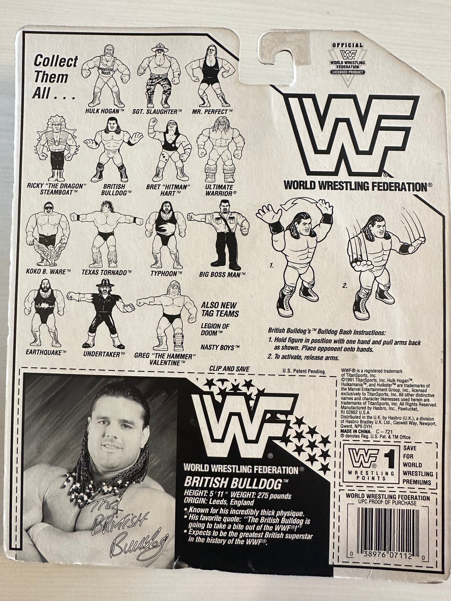 British Bulldog Series 4 WWF Hasbro