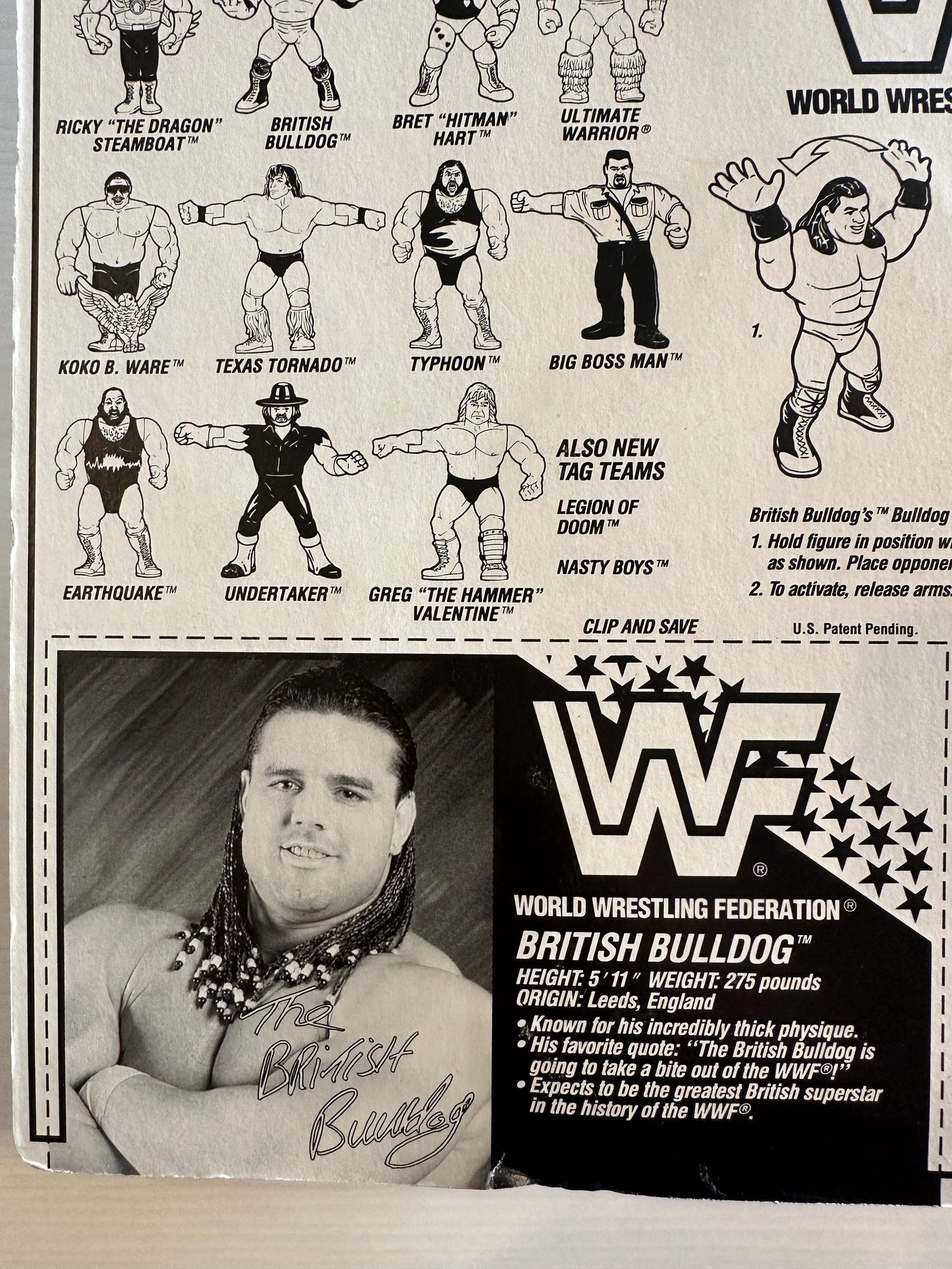 British Bulldog Series 4 WWF Hasbro