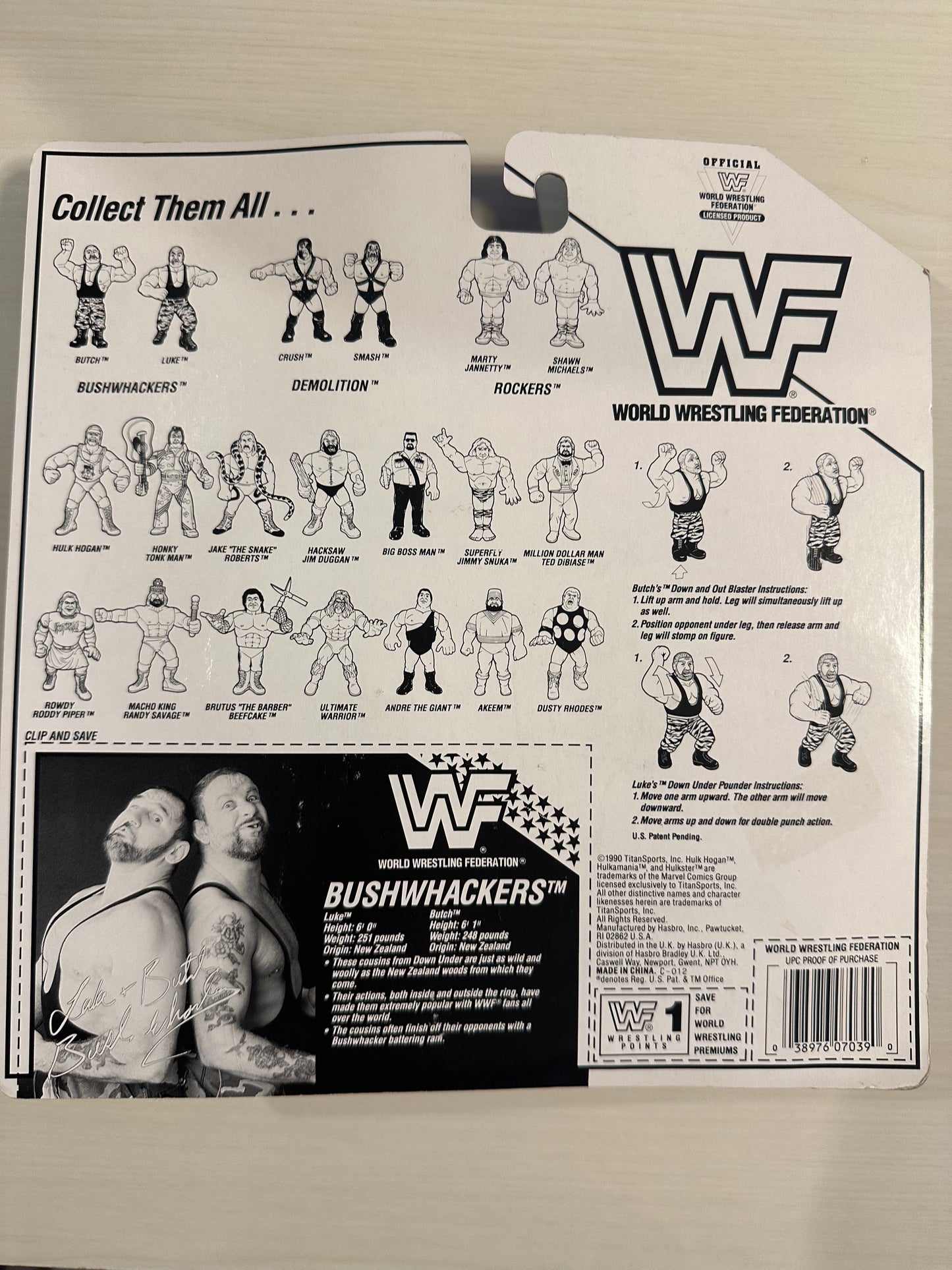 The Bushwhackers Series 2 WWF Hasbro