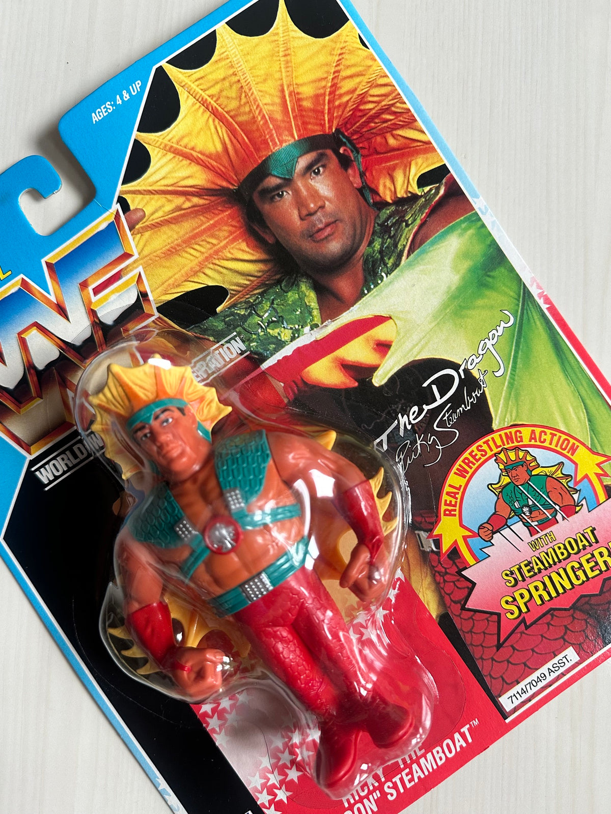 Ricky the Dragon Steamboat Series 4 WWF Hasbro MOC figure