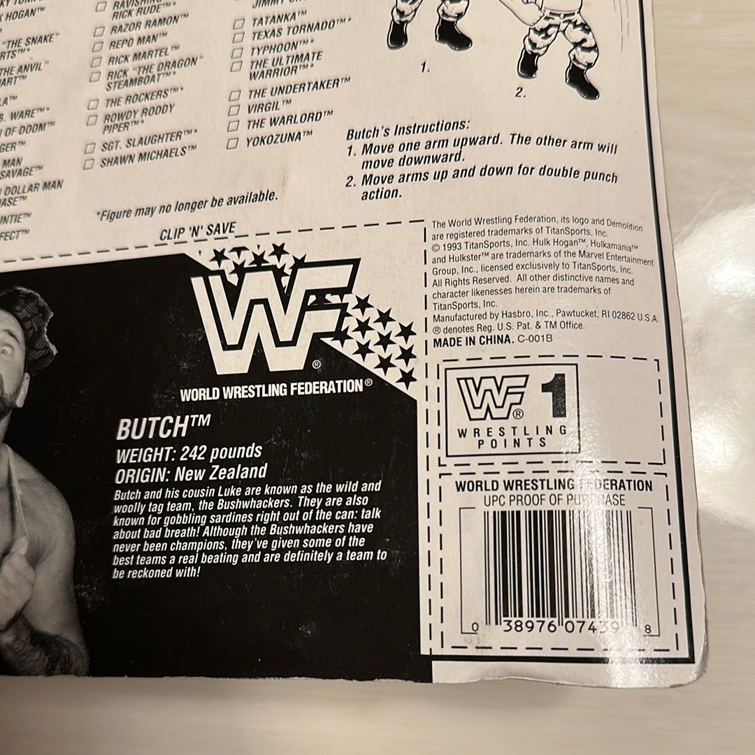 Butch the Bushwhacker Series 10 WWF Hasbro