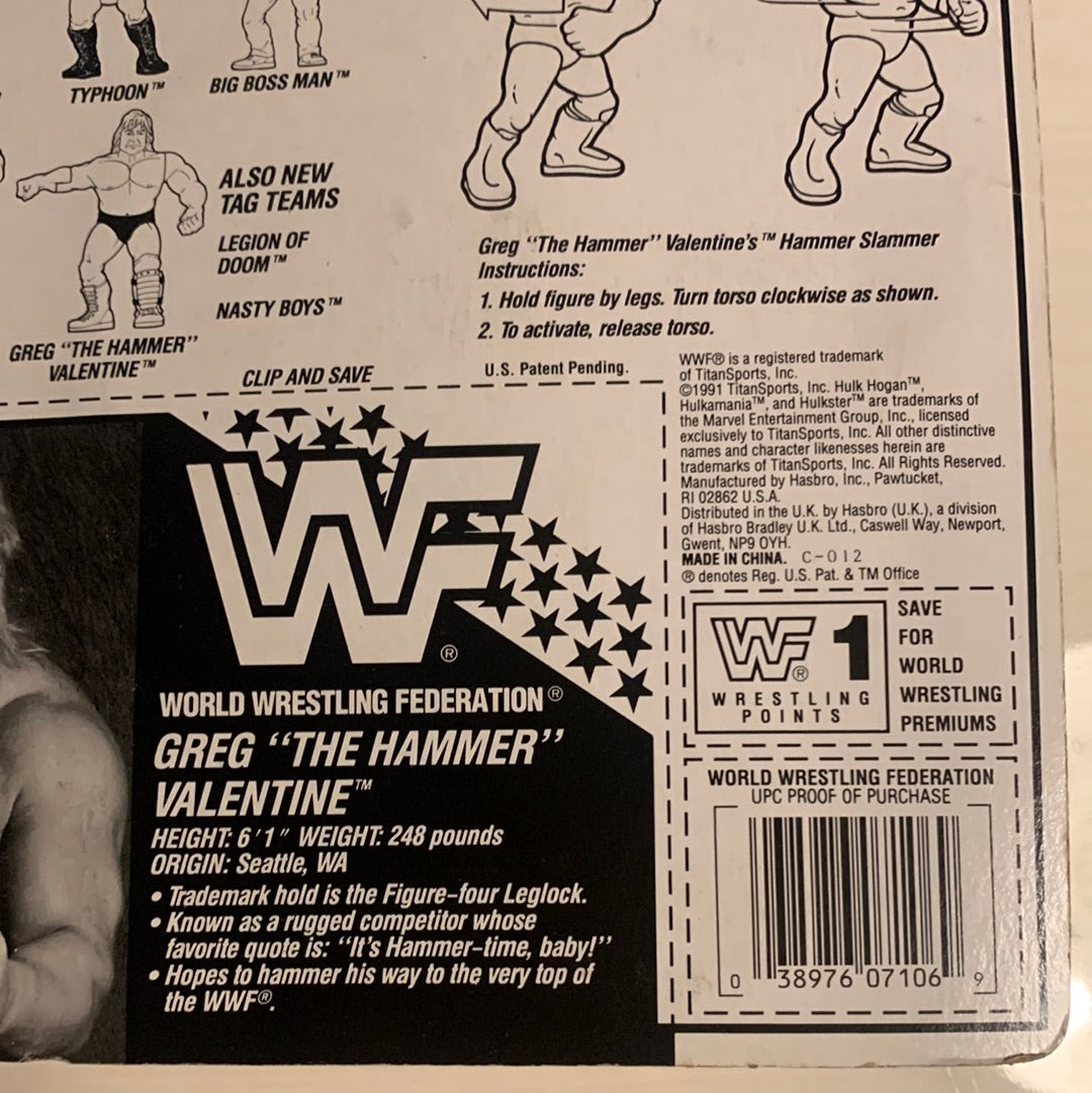 Greg the Hammer Valentine Series 3 WWF Hasbro