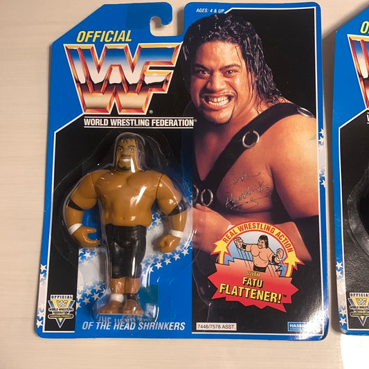 Fatu and Samu Headshrinkers 2 figure set WWF Hasbro