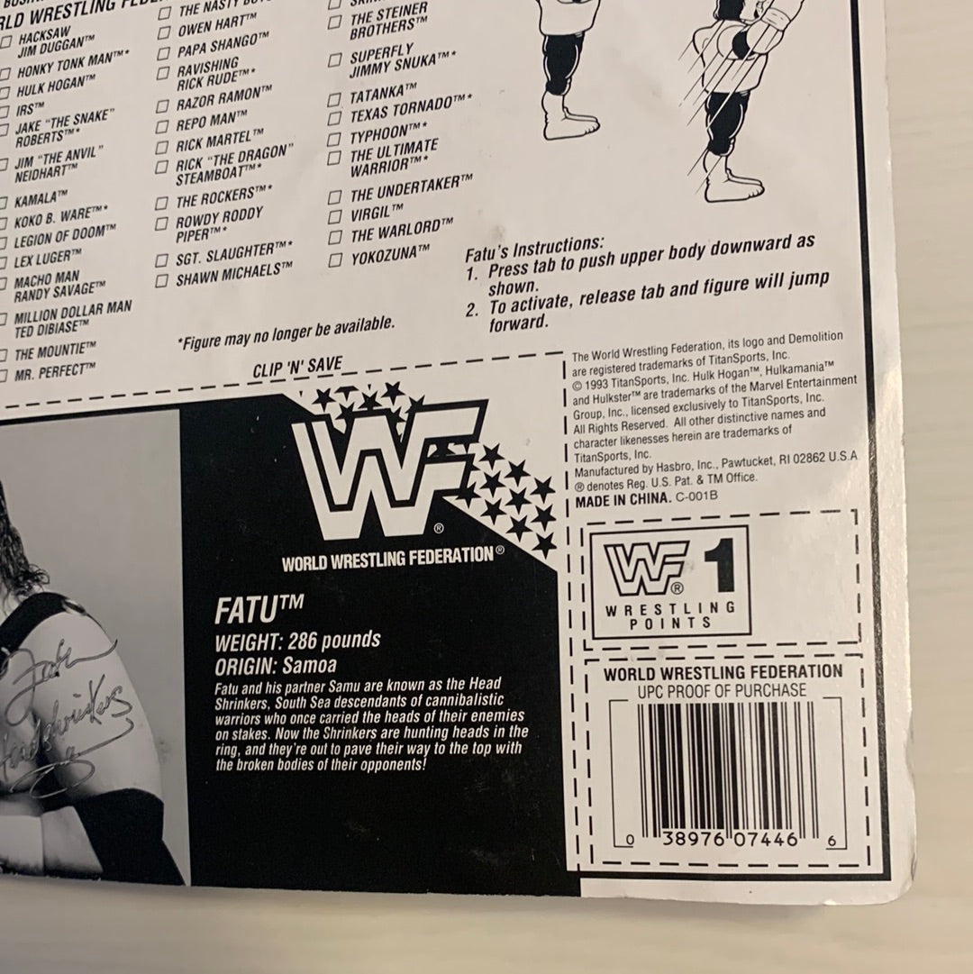 Fatu the Headshrinker Series 10 WWF Hasbro