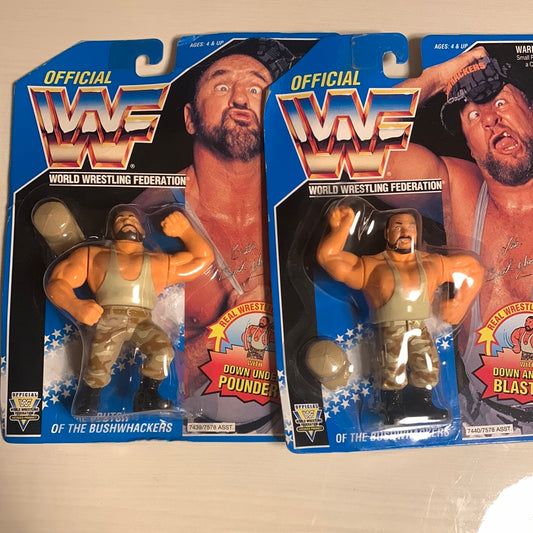 Butch and Luke the Bushwhackers 2 figure set WWF Hasbro