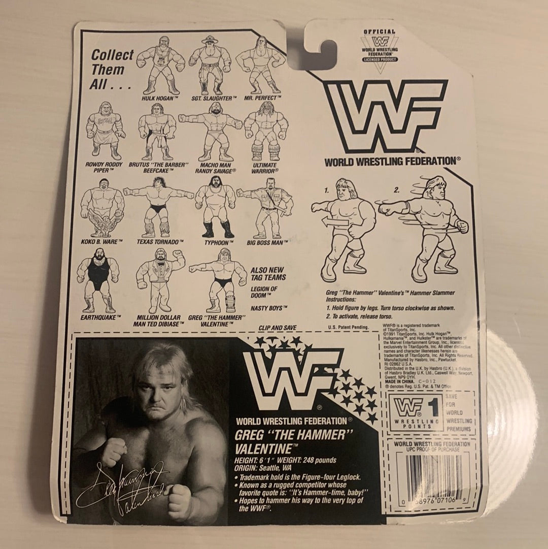Greg the Hammer Valentine Series 3 WWF Hasbro