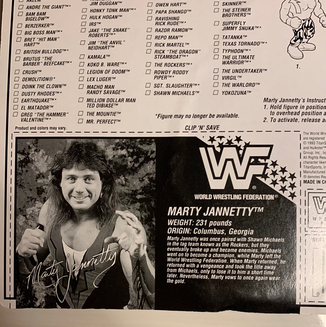 Marty Jannetty Series 10 WWF Hasbro