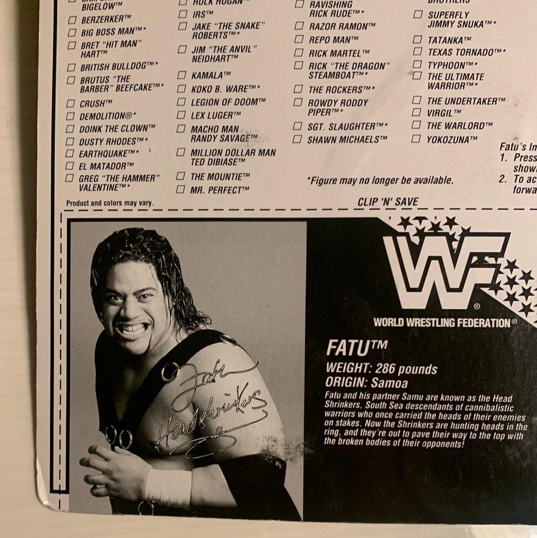 Fatu the Headshrinker Series 10 WWF Hasbro