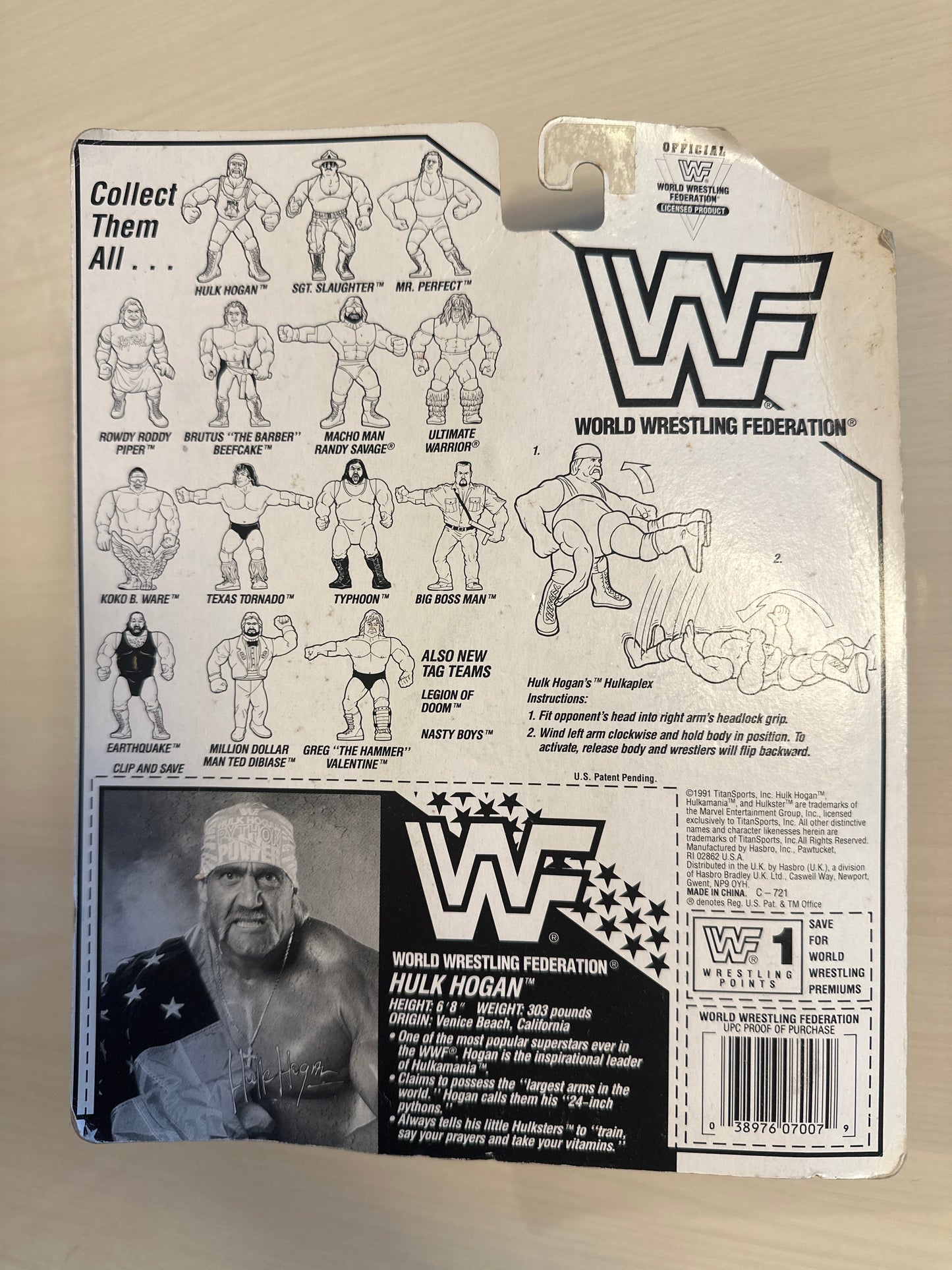 Hulk Hogan Series 3 WWF Hasbro