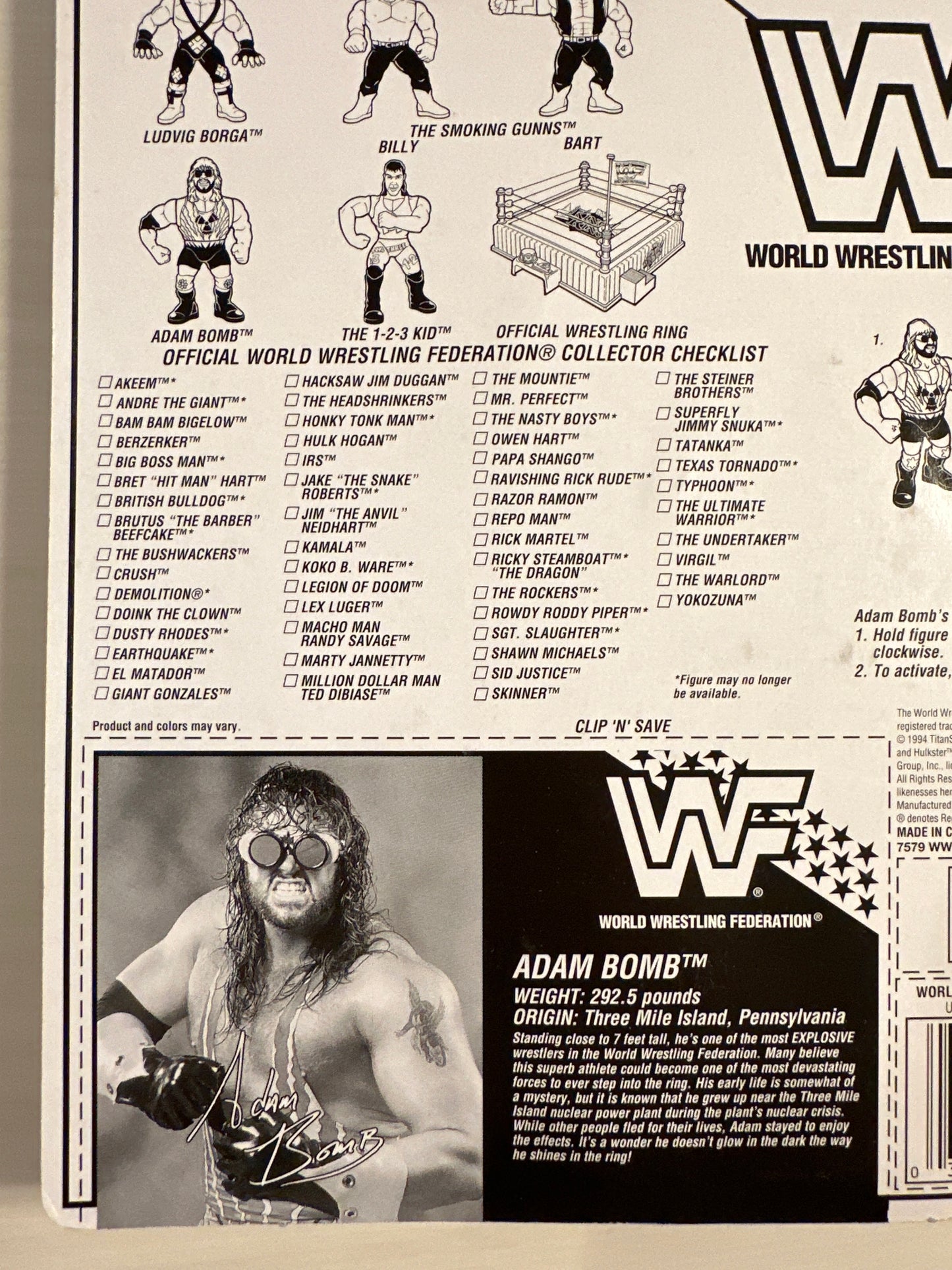 Adam Bomb Series 11 WWF Hasbro