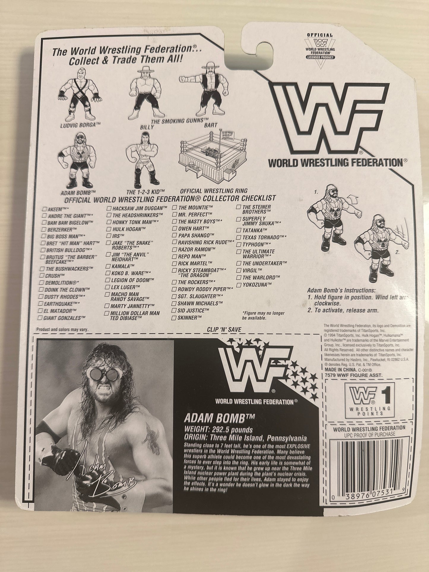 Adam Bomb Series 11 WWF Hasbro