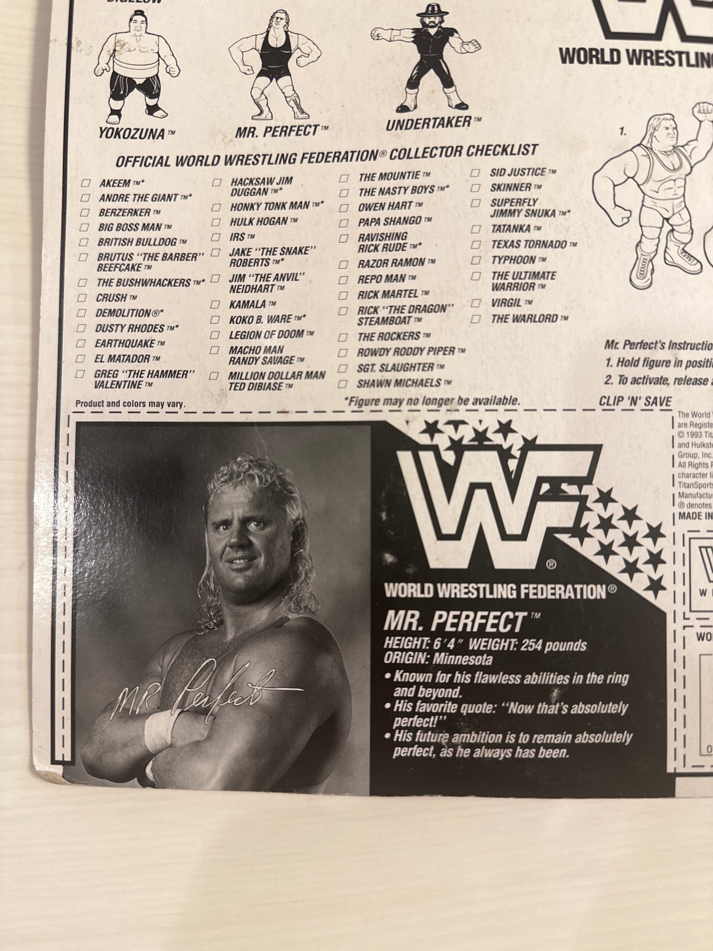 Mr Perfect Series 8 WWF Hasbro