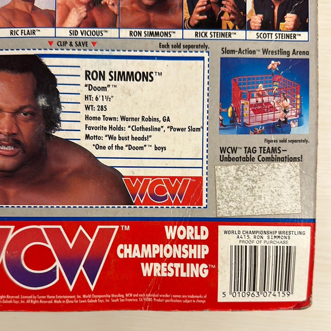 Ron Simmons WCW Galoob UK Exclusive White Stripe