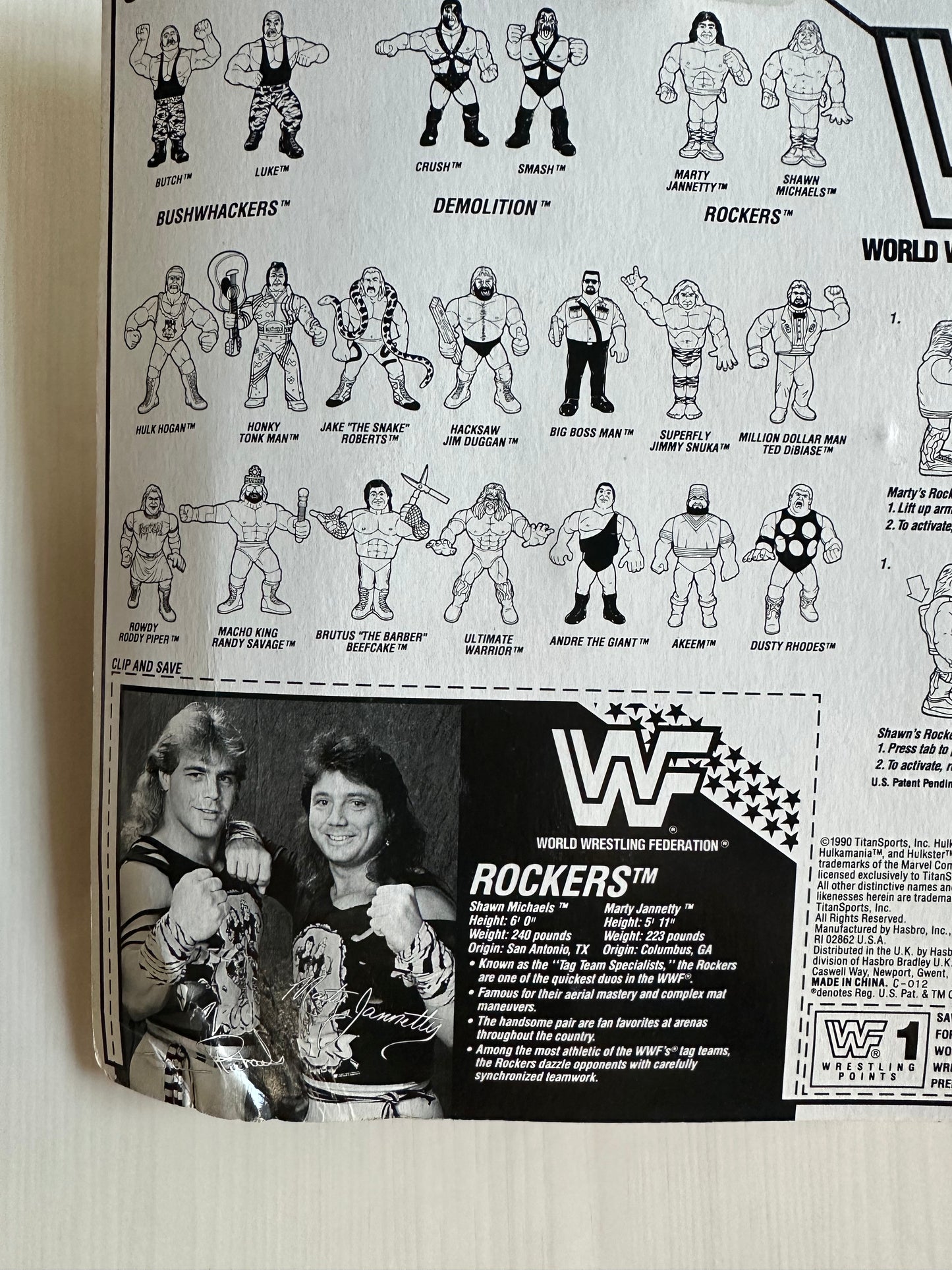 The Rockers Series 2 WWF Hasbro MOC figure