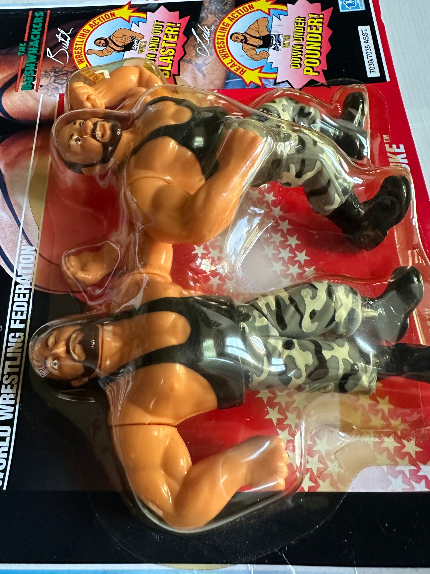 The Bushwhackers Series 2 WWF Hasbro MOC figure