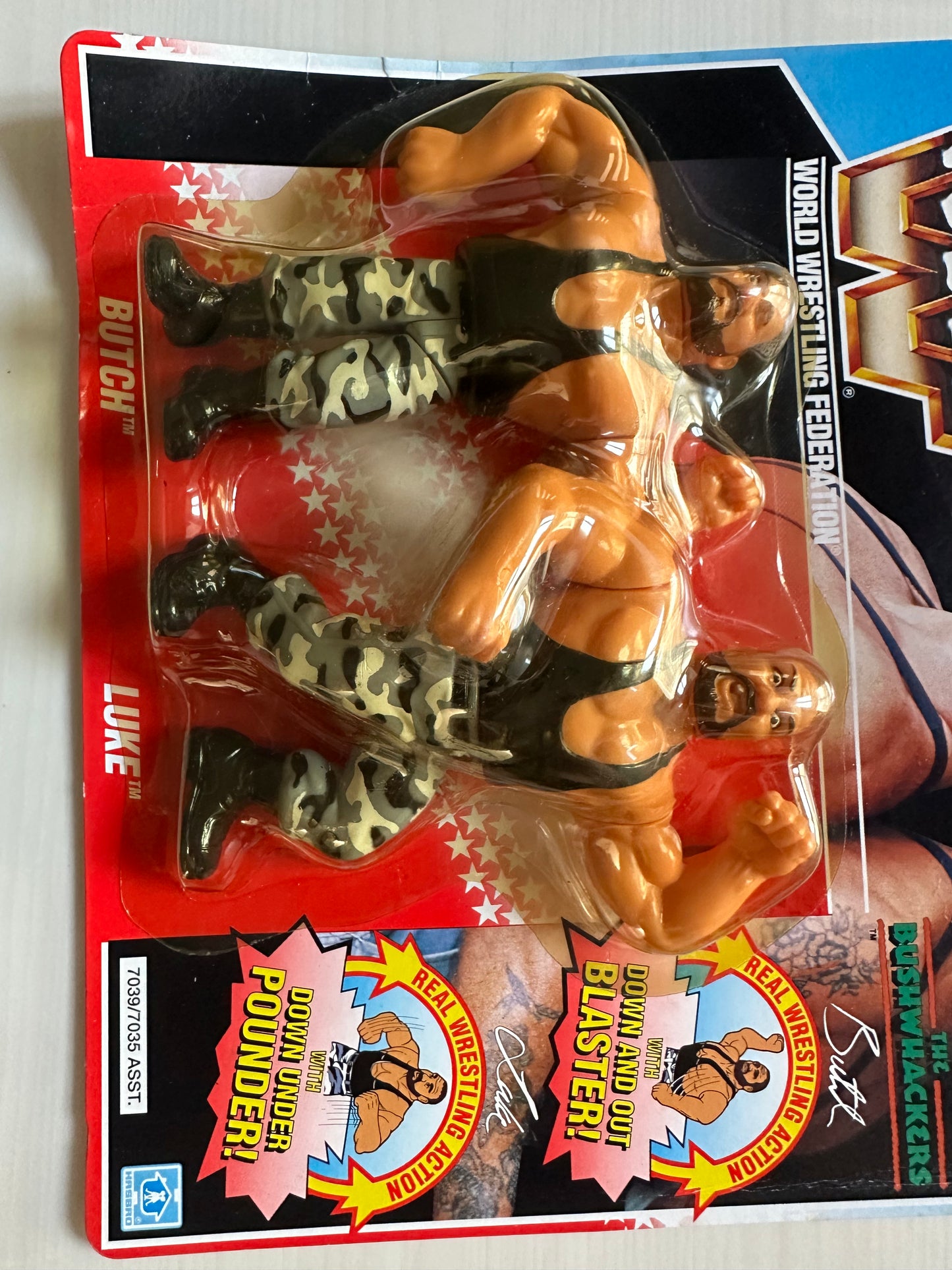 The Bushwhackers Series 2 WWF Hasbro MOC figure