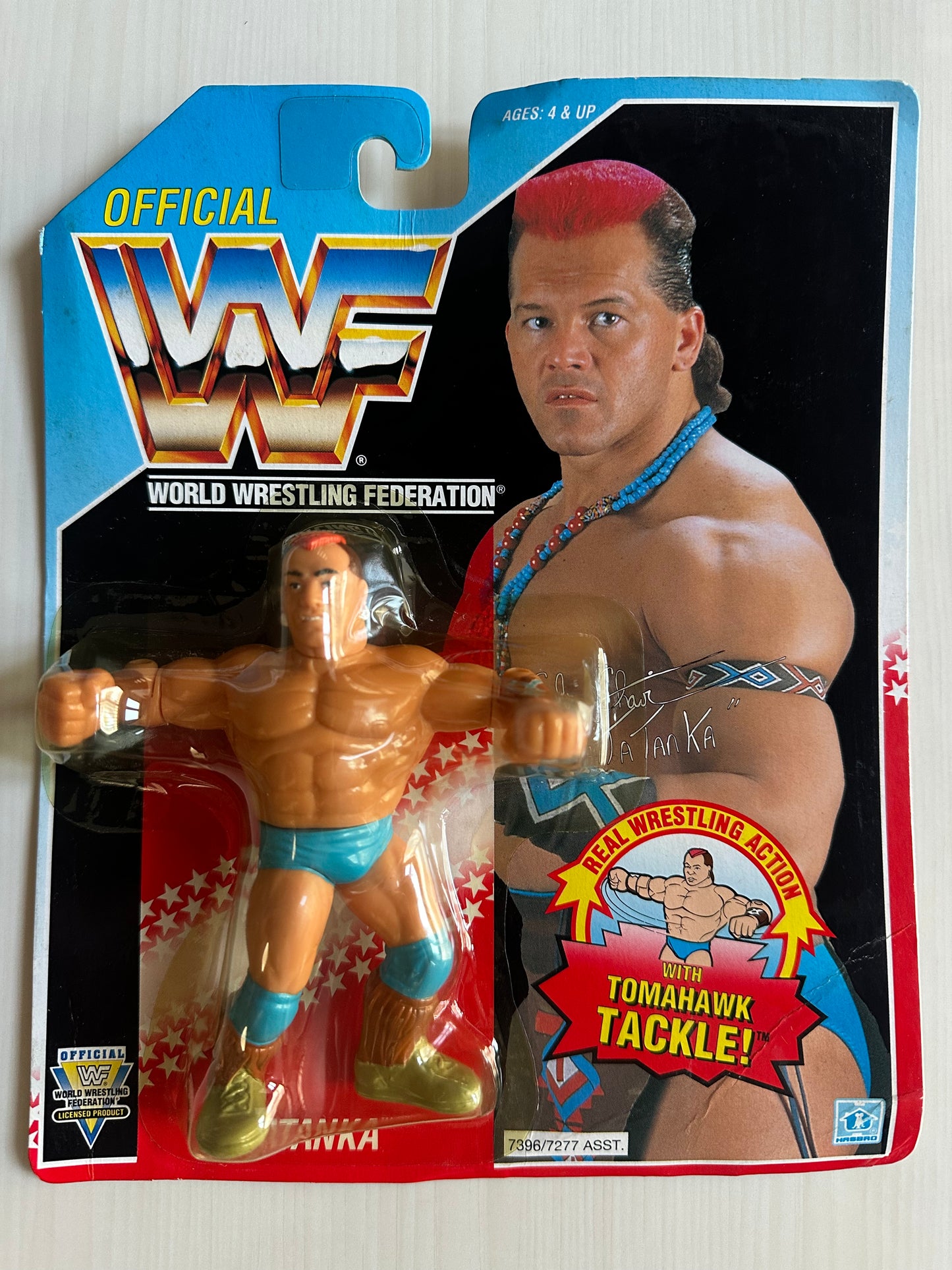 Tatanka Series 6 WWF Hasbro MOC figure