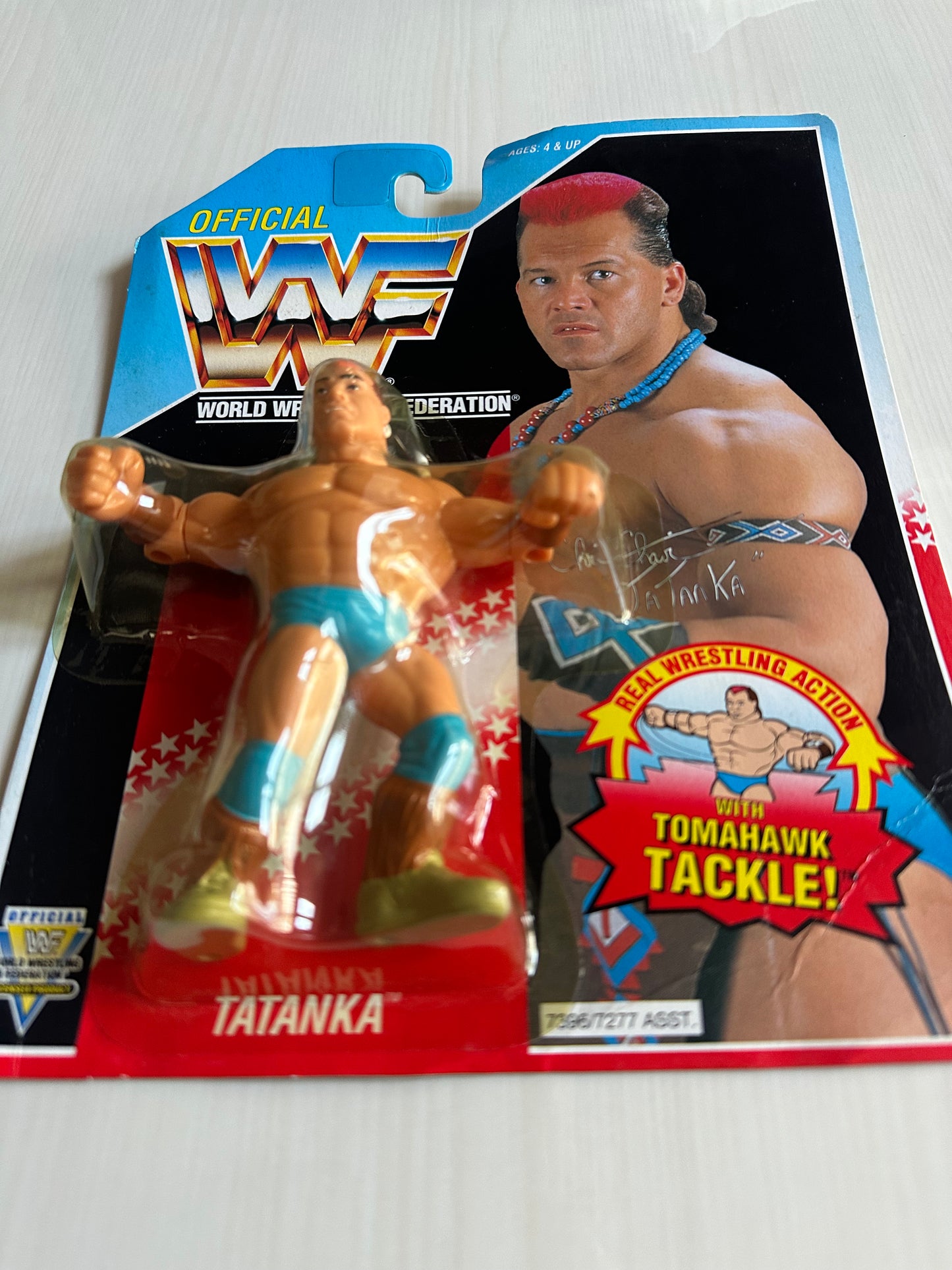 Tatanka Series 6 WWF Hasbro MOC figure