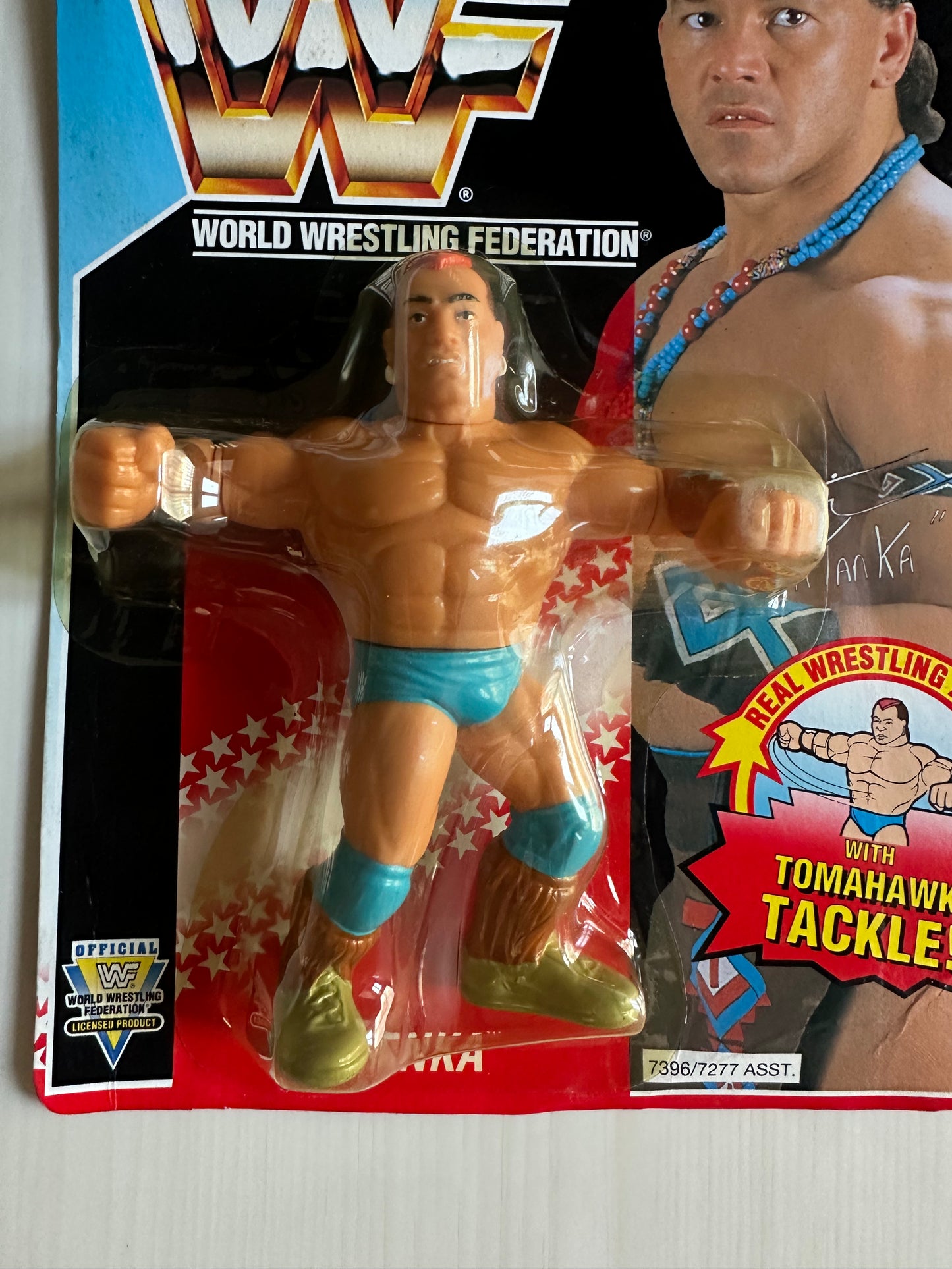 Tatanka Series 6 WWF Hasbro MOC figure