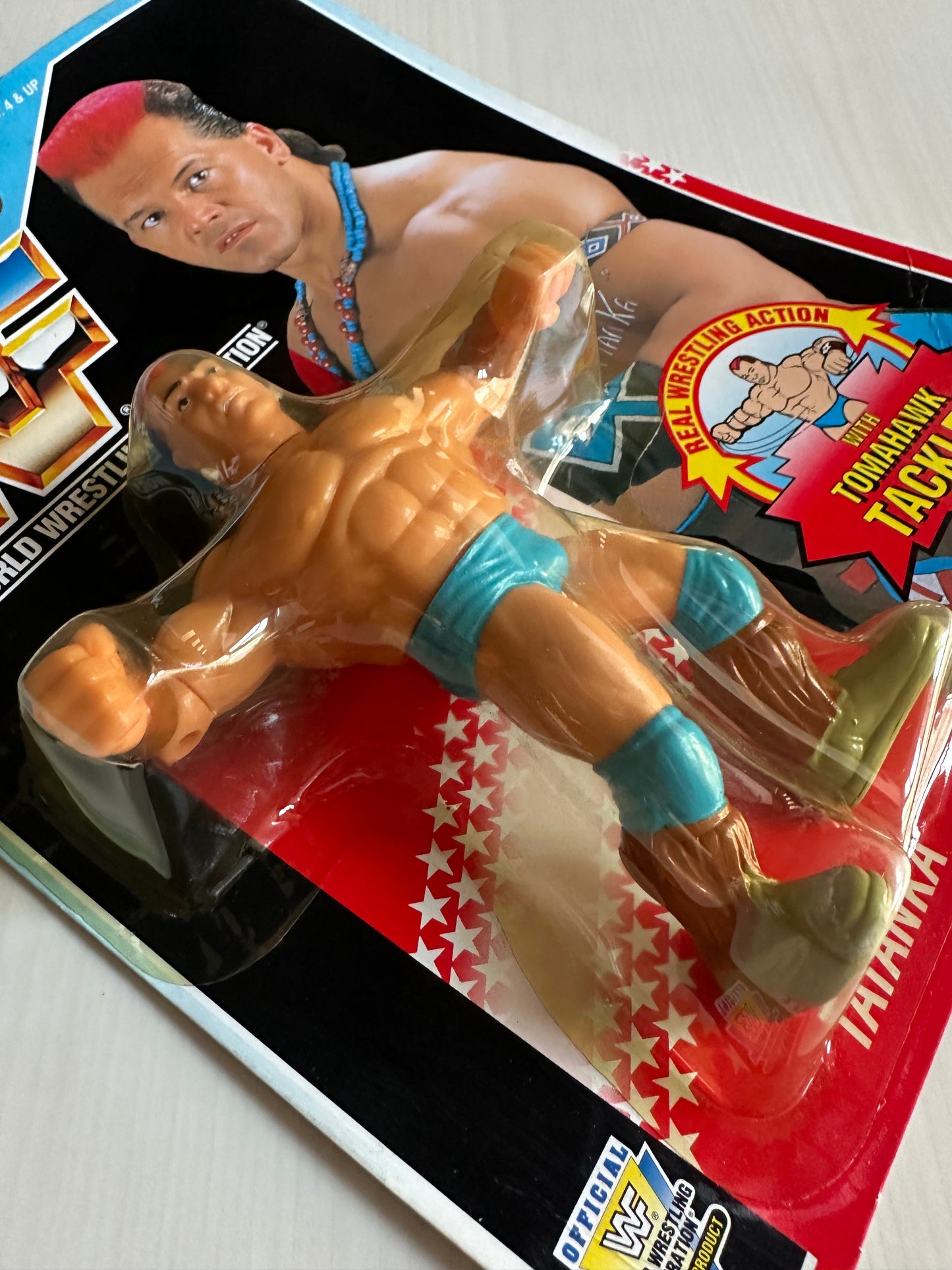 Tatanka Series 6 WWF Hasbro MOC figure