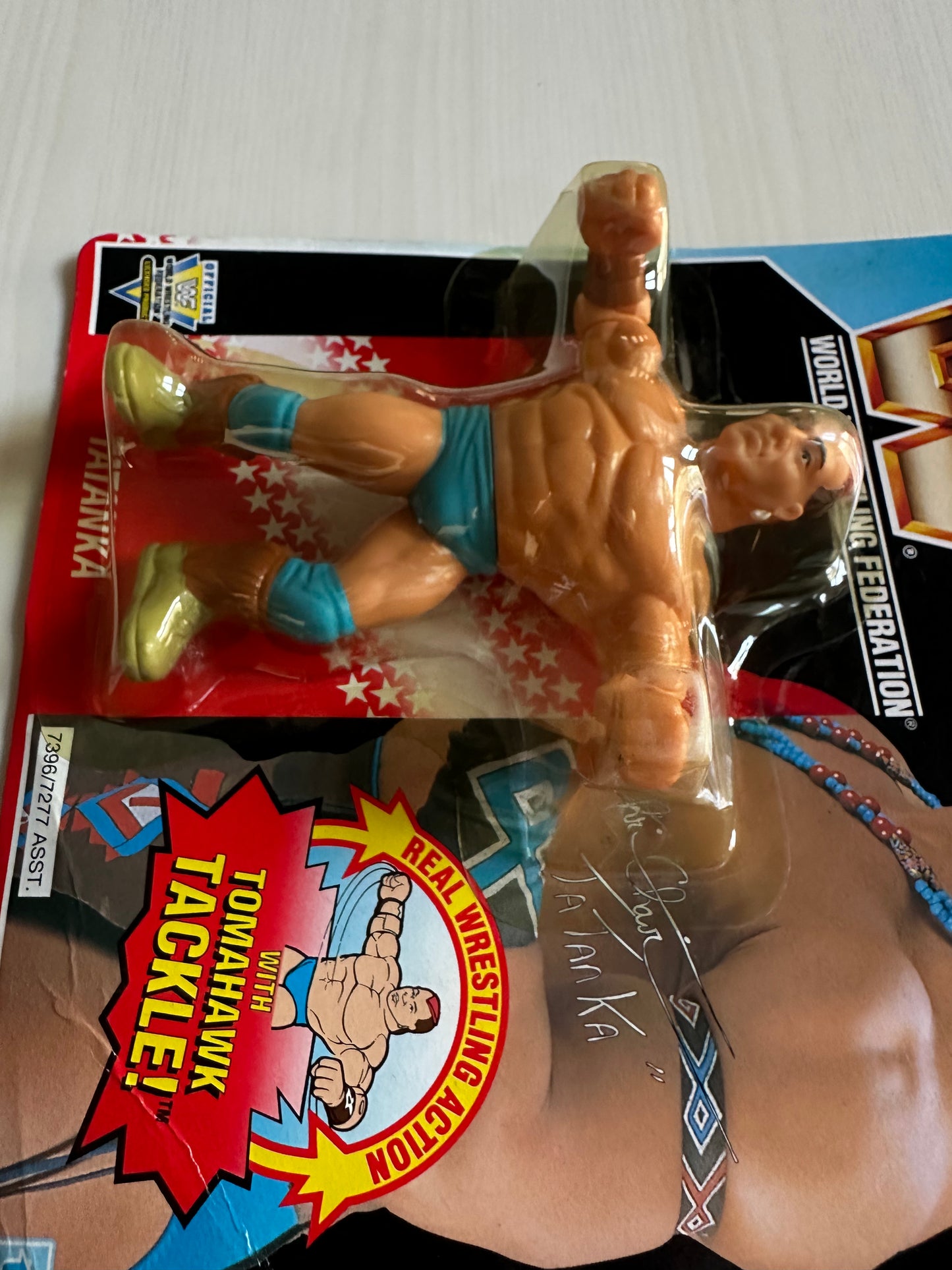 Tatanka Series 6 WWF Hasbro MOC figure