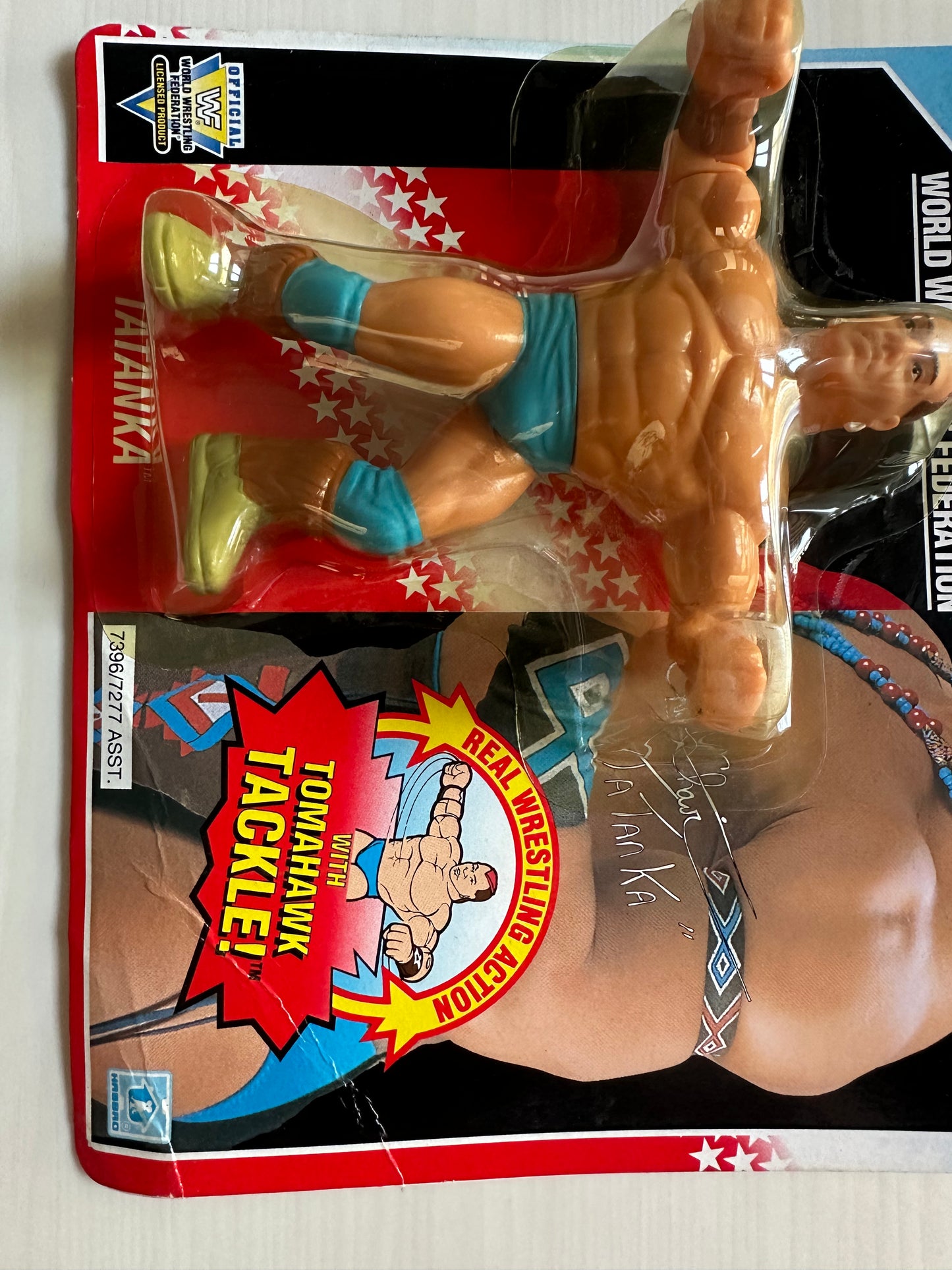 Tatanka Series 6 WWF Hasbro MOC figure