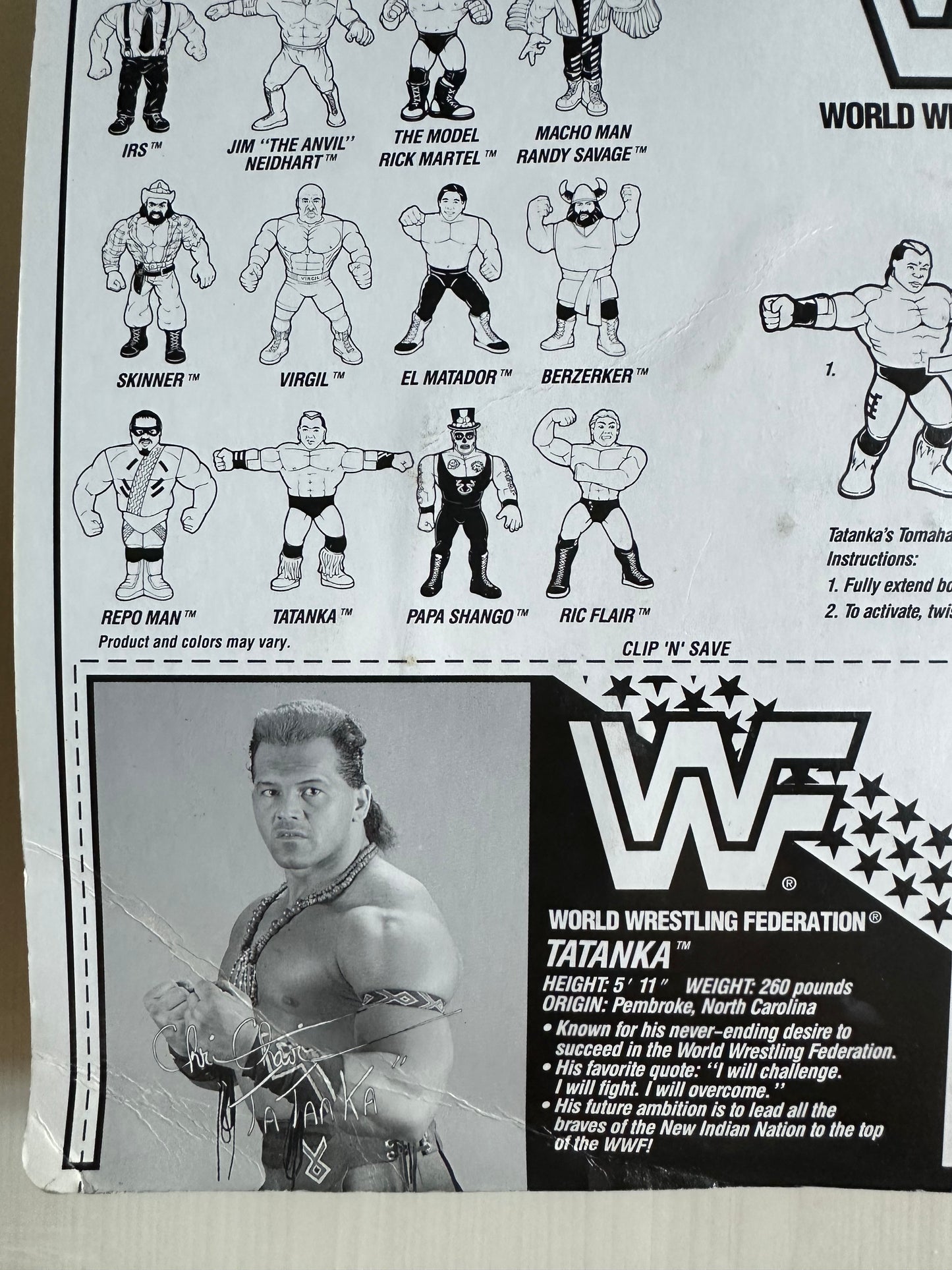 Tatanka Series 6 WWF Hasbro MOC figure