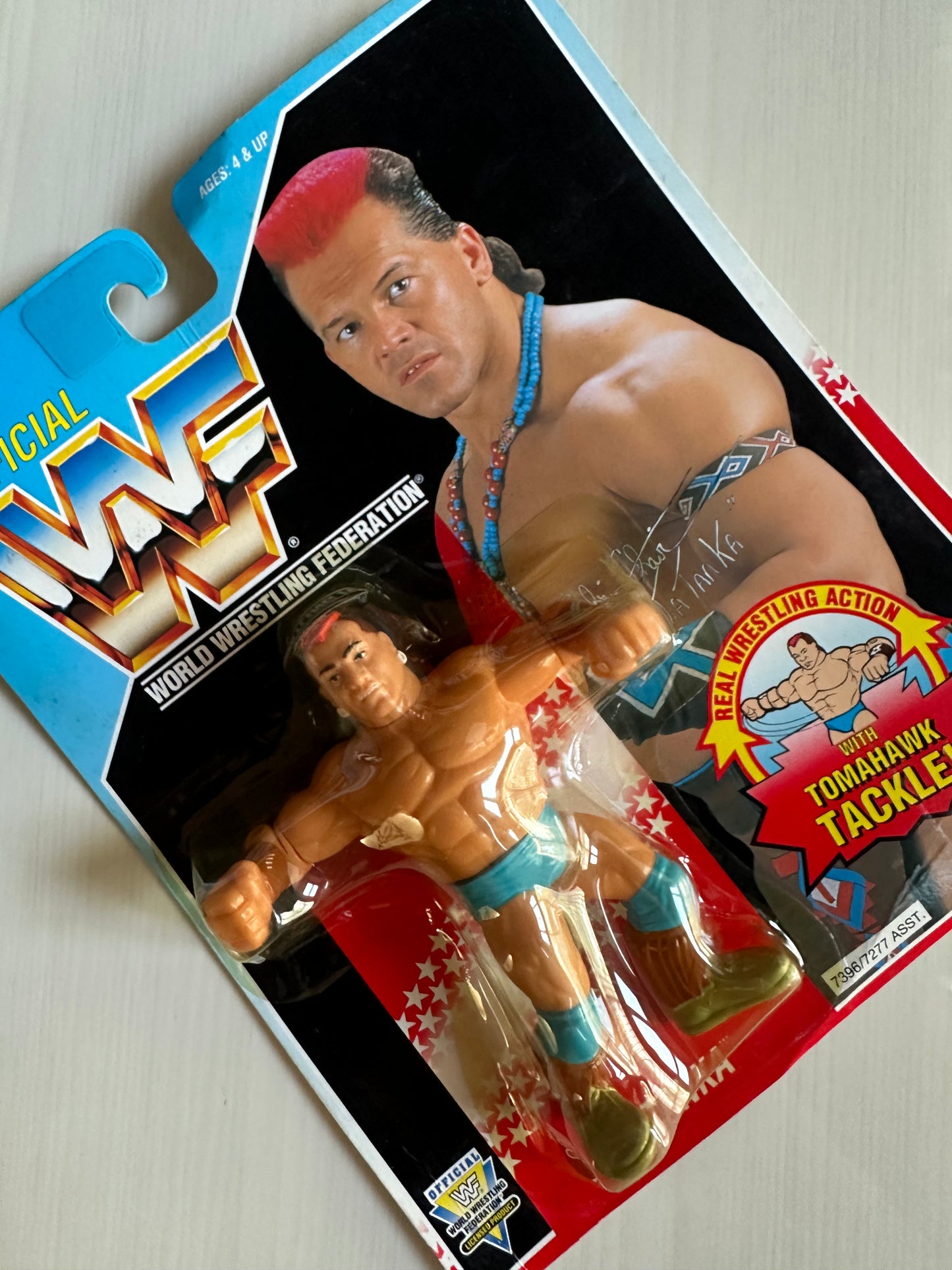 Tatanka Series 6 WWF Hasbro MOC figure
