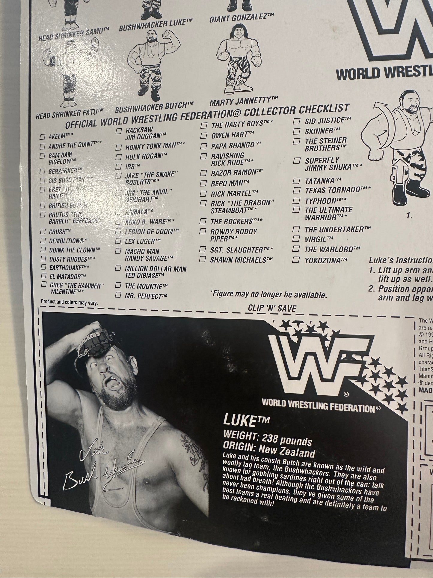 Luke the Bushwhacker Series 10 WWF Hasbro