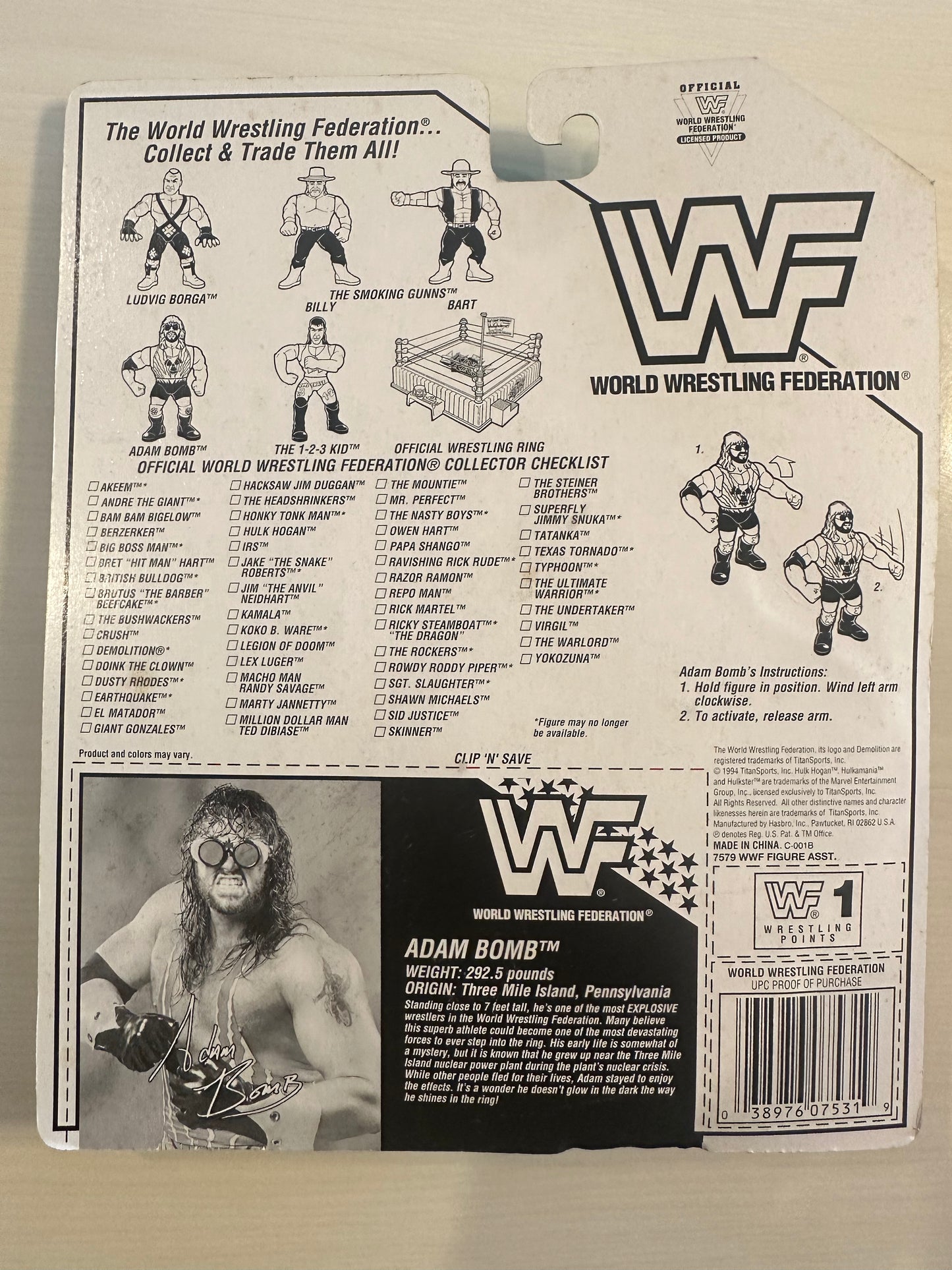 Adam Bomb Series 11 WWF Hasbro
