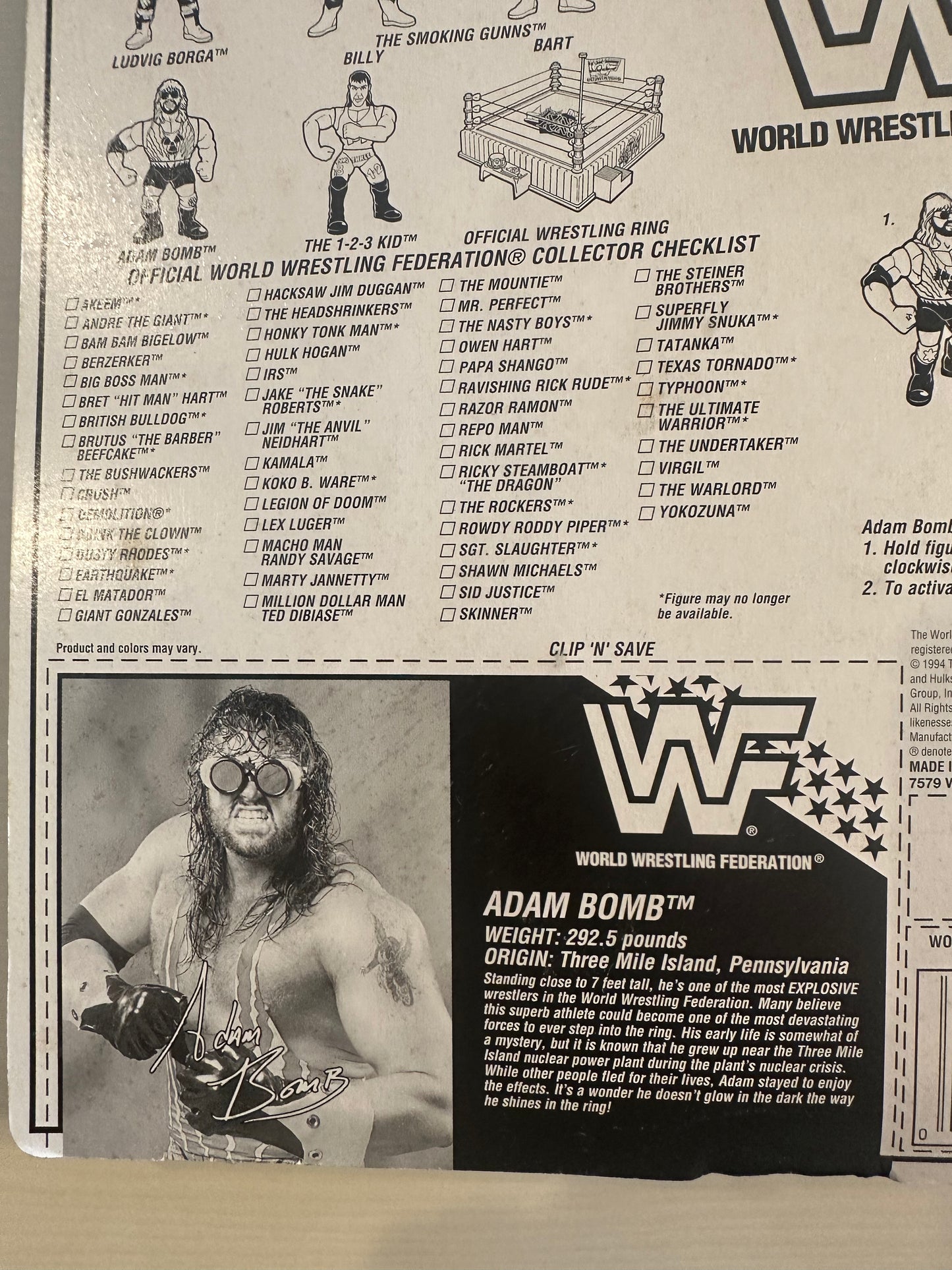Adam Bomb Series 11 WWF Hasbro