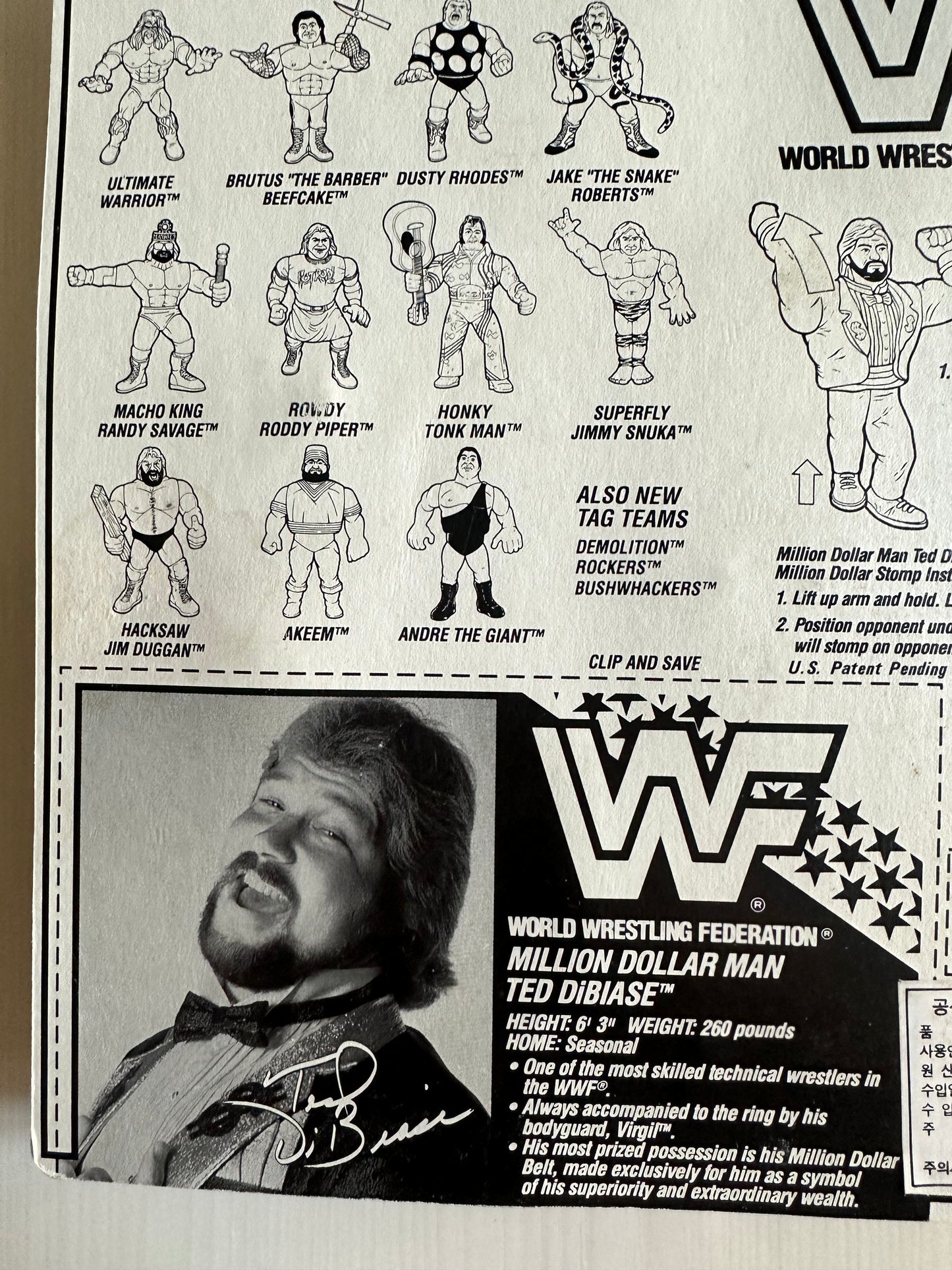 Million Dollar Man Series 2 WWF Hasbro MOC Korean variant
