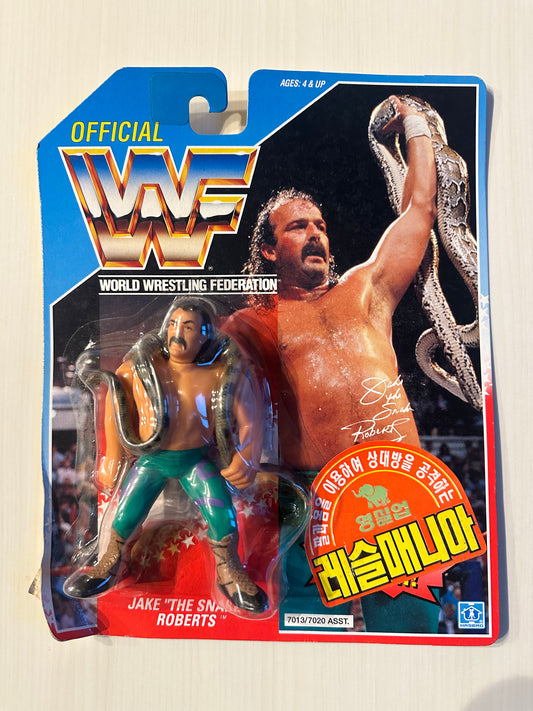 Jake the Snake Roberts Series 1 WWF Hasbro MOC Korean variant